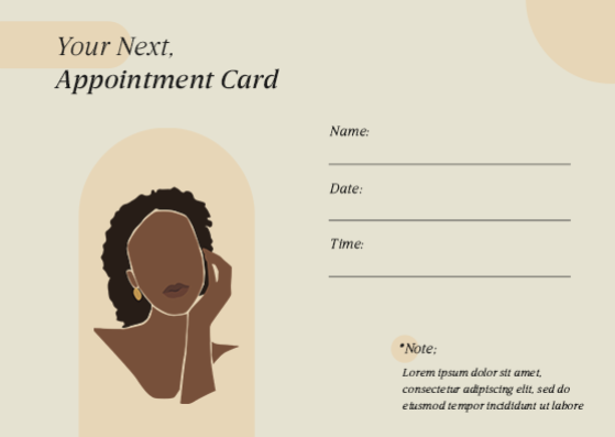 Beauty Appointment Card by Ilham Aji Saputro Beauty Appointment Card in Card Inspiration by Ilham Aji Saputro