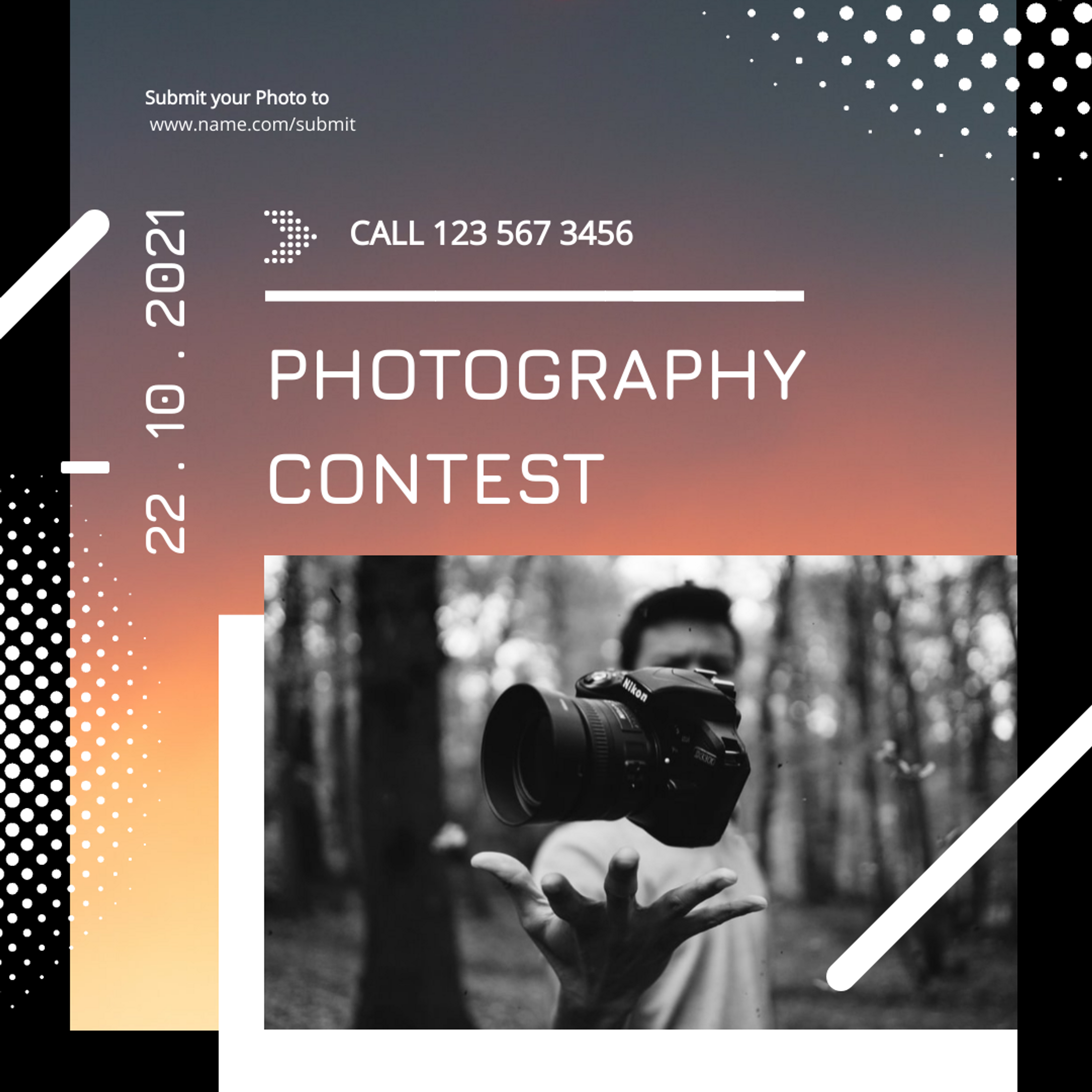 Black - Orange Gradient in Instagram Post Design Inspiration by Isabel Morales Guido