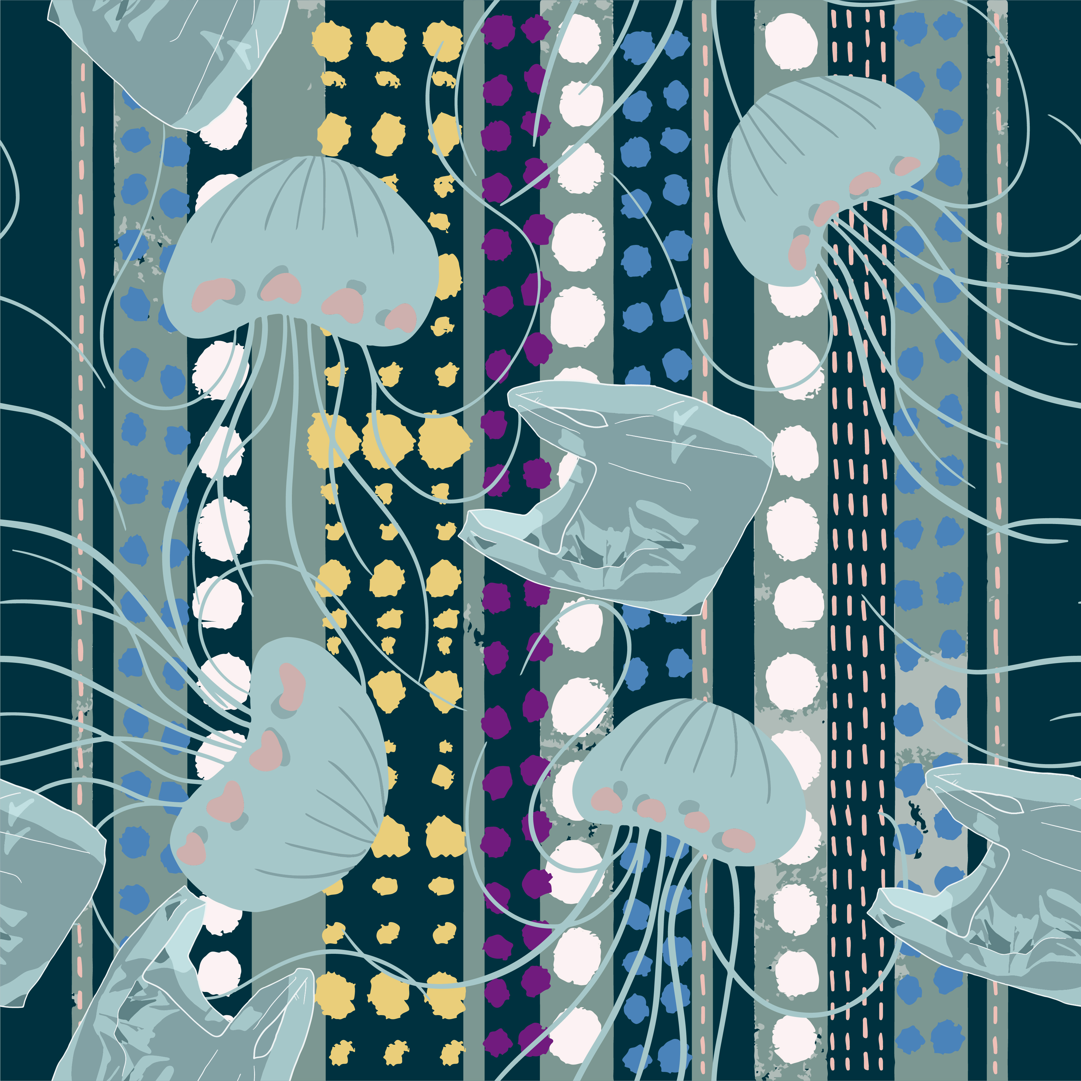 No plastic bag in Pattern & Surface Design Inspiration by Chobay Spoda