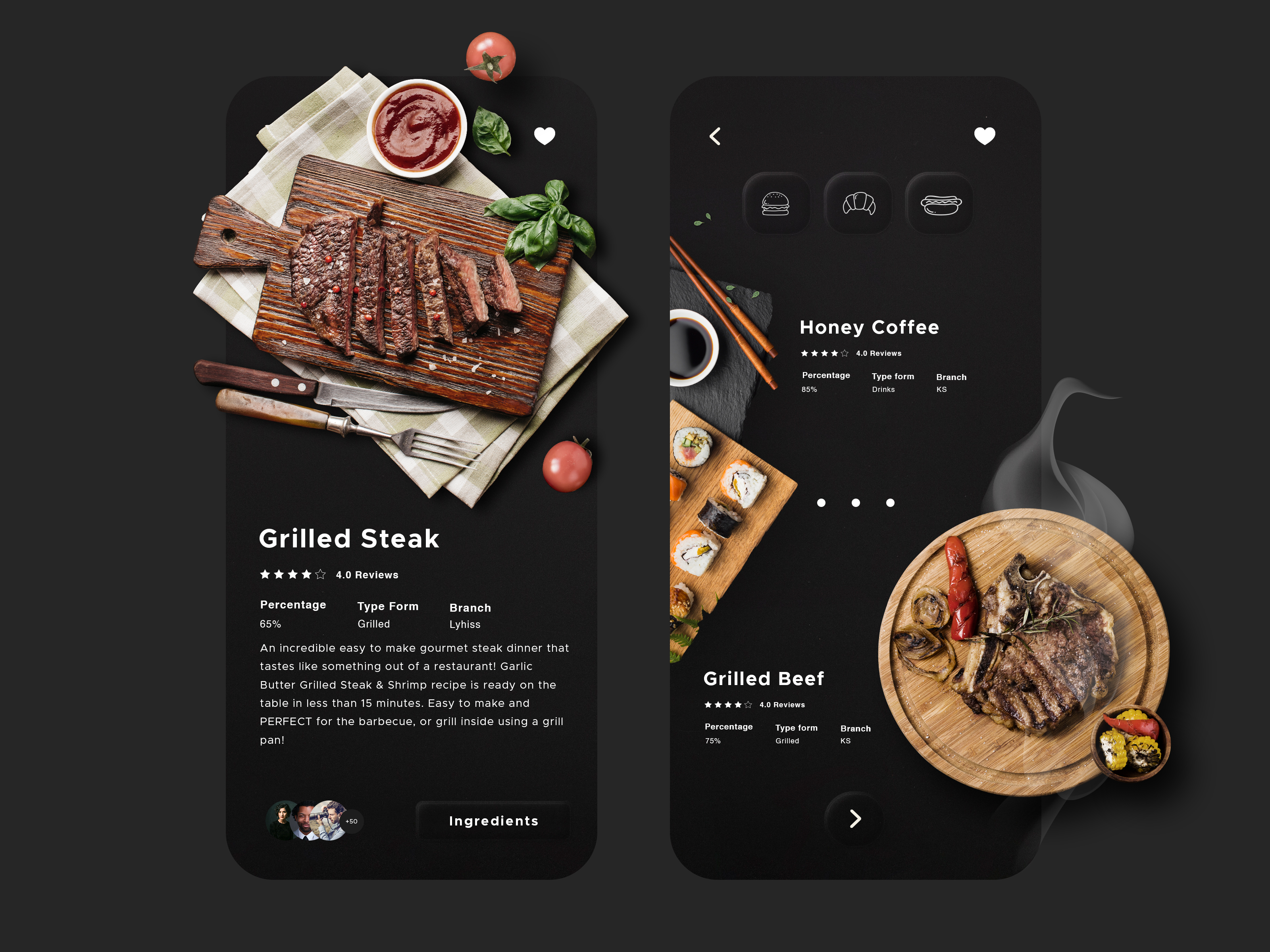 Dark UI in Website Design Inspiration by aquaxters