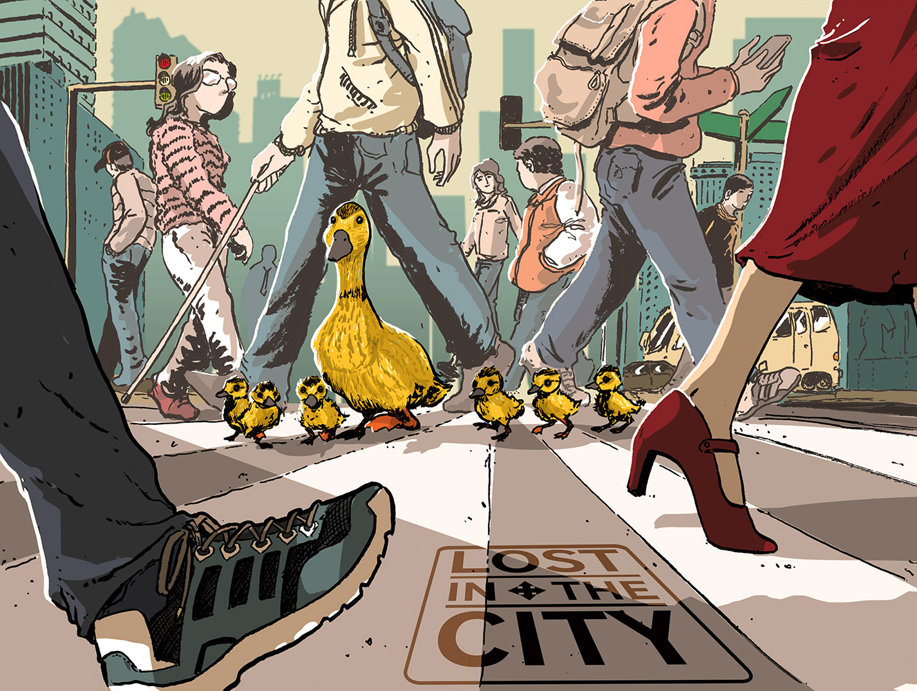 Lost in The City by Drawsumthing.id Lost in The City in Illustration and Graphics Inspiration by Drawsumthing.id