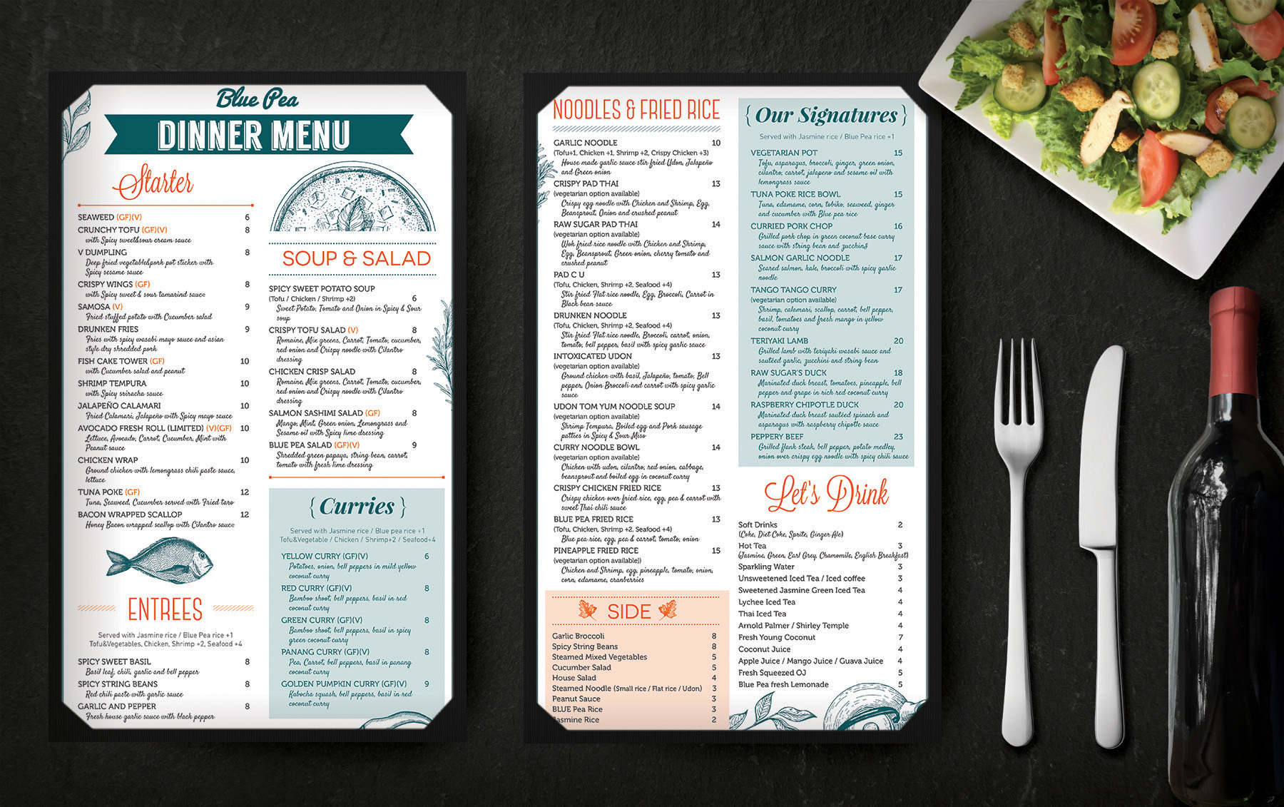 Menu by Midori's Design Menu in Menu Design Inspiration by Midori's Design