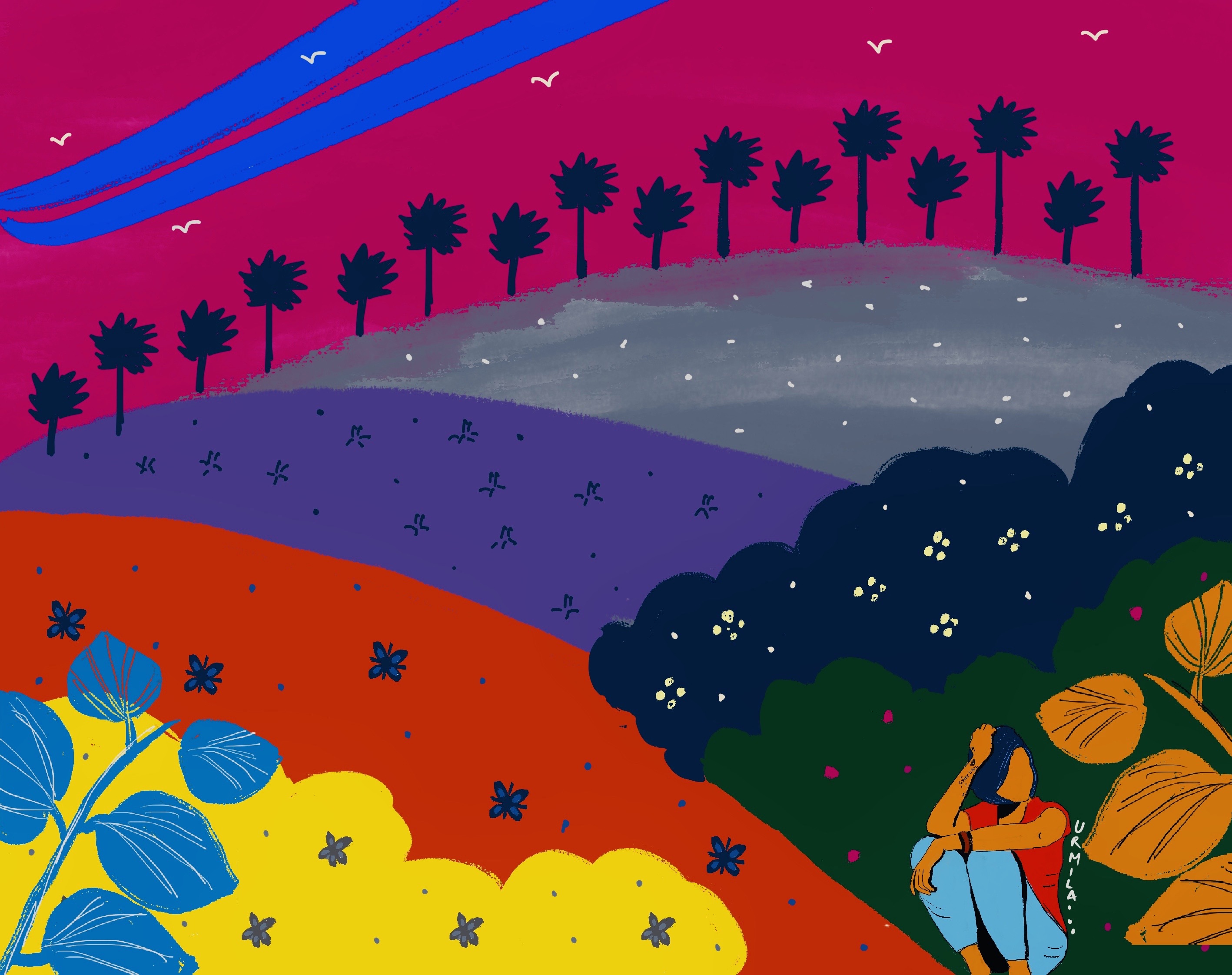 Mountains on my Mind by Urmila Menon Mountains on my Mind in Digital Painting Inspiration by Urmila Menon