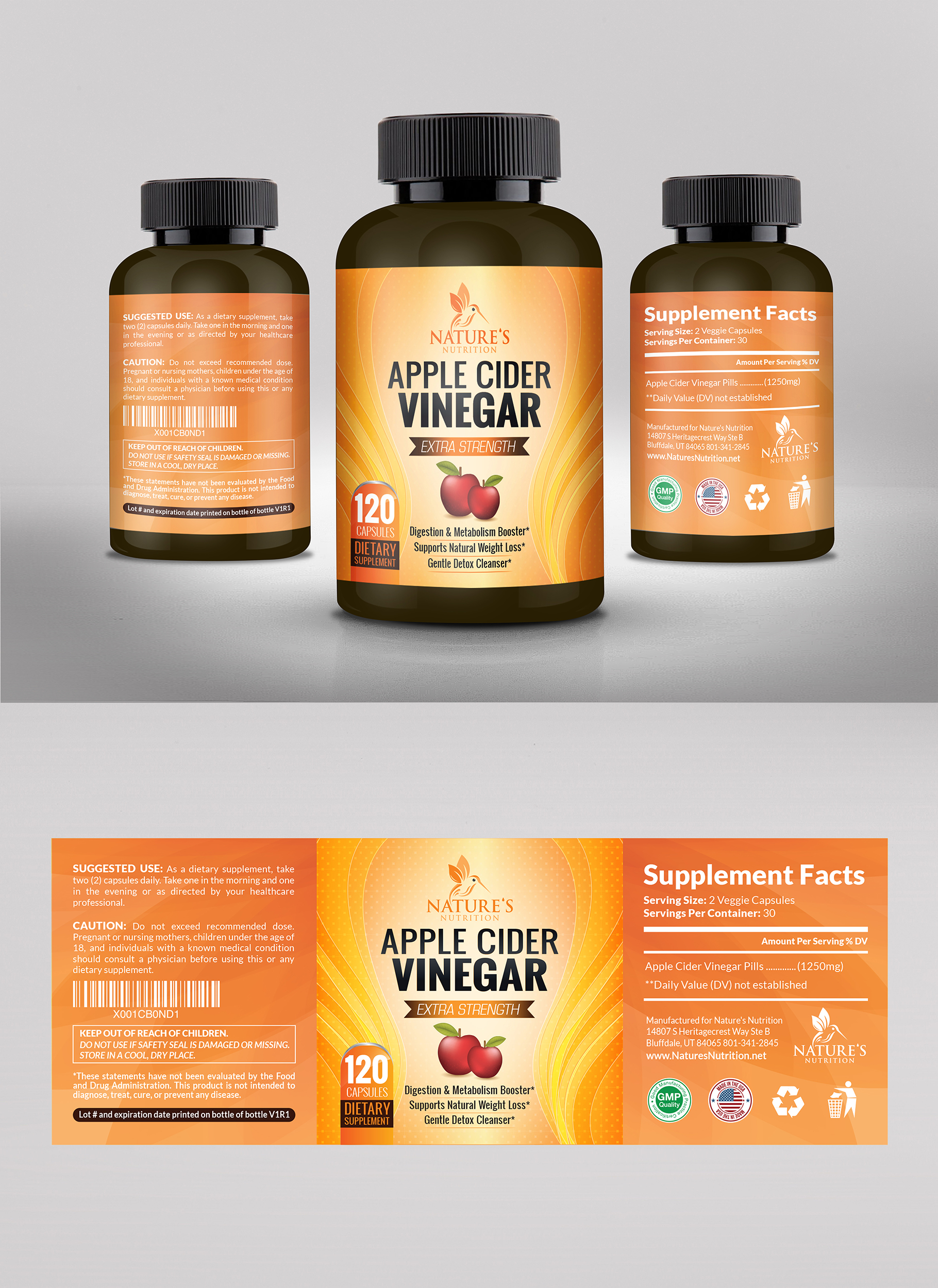Apple Cider Vinegar Label Design by Nexus Studio Apple Cider Vinegar Label Design in Label Design Inspiration by Nexus Studio