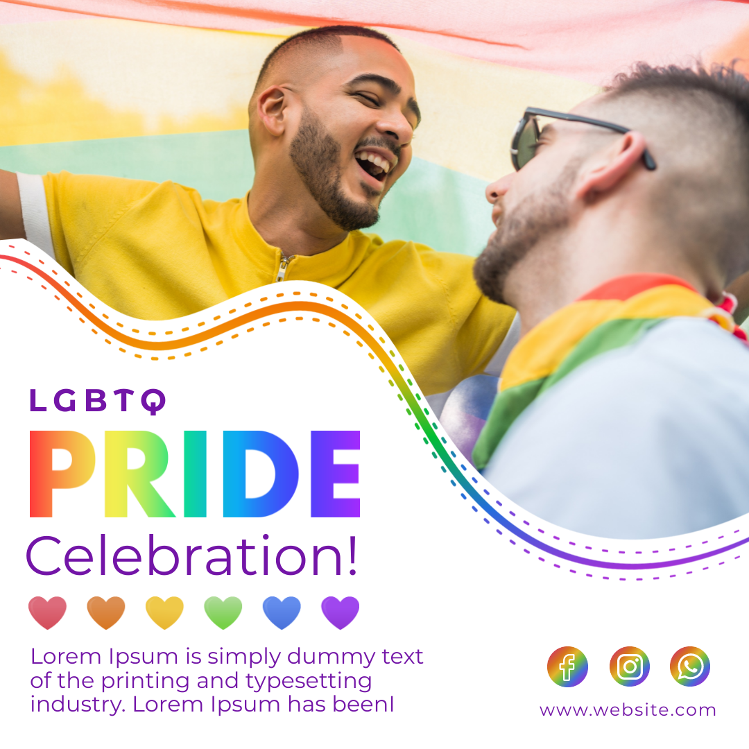 pride celebration by Vishnu Grover pride celebration in Instagram Post Design Inspiration by Vishnu Grover