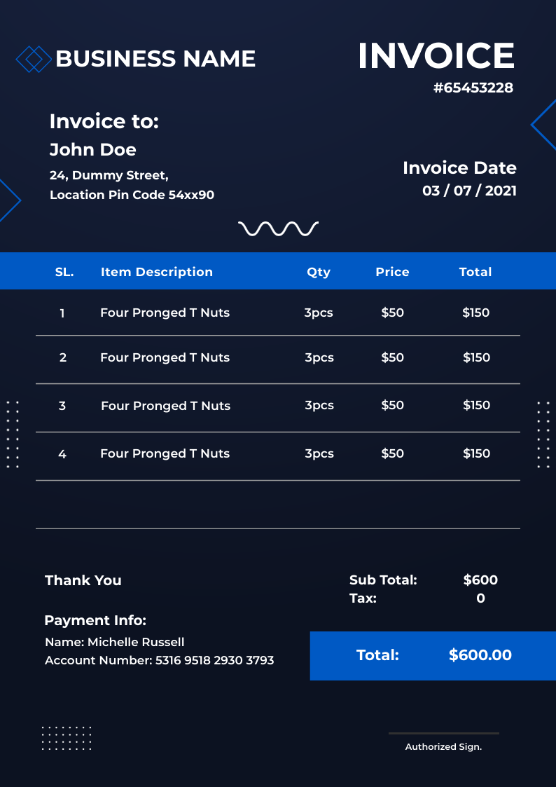 CREATIVE INVOICE in Invoice Inspiration by Vishnu Grover