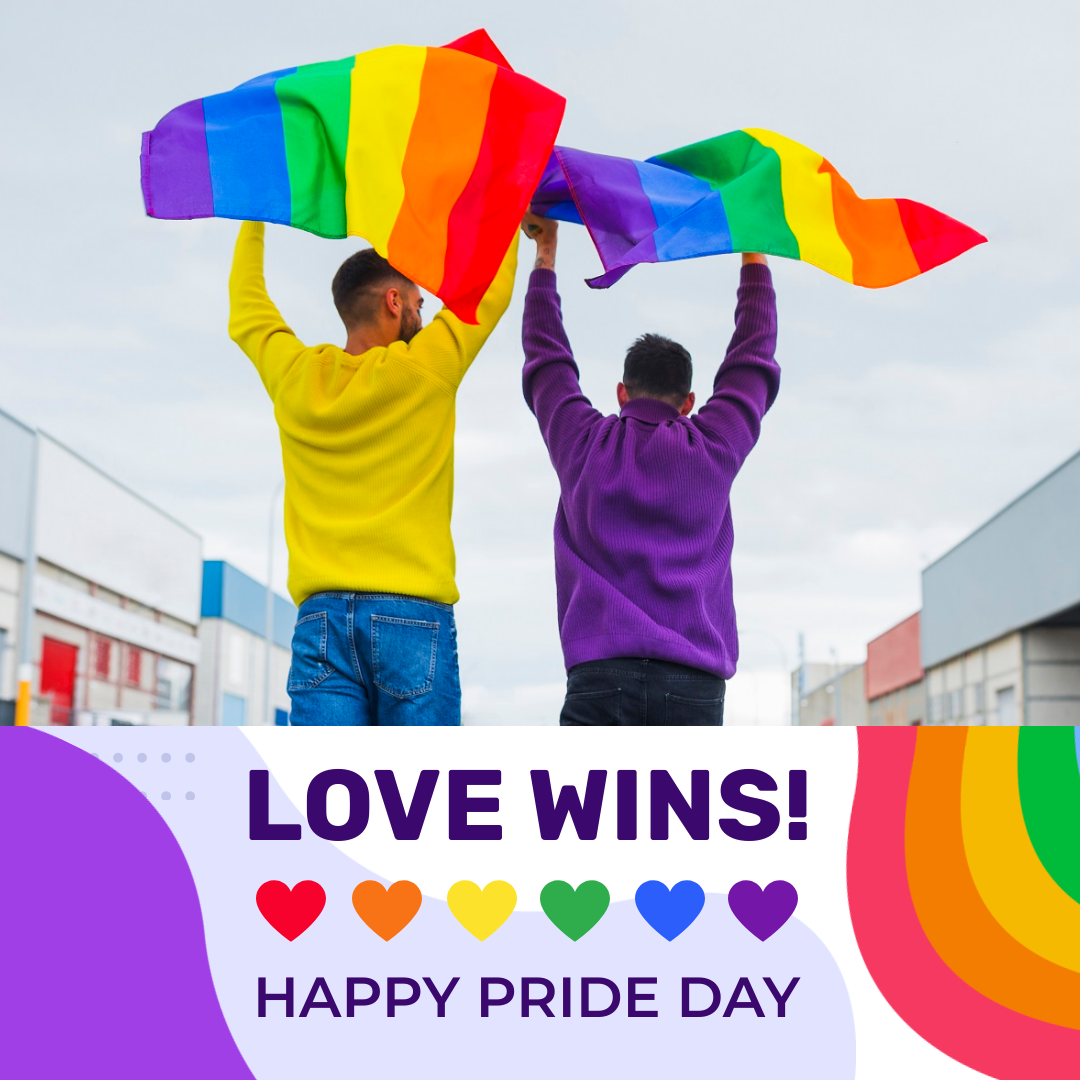 LOVE WINS HAPPY PRIDE DAY in Instagram Post Design Inspiration by Vishnu Grover