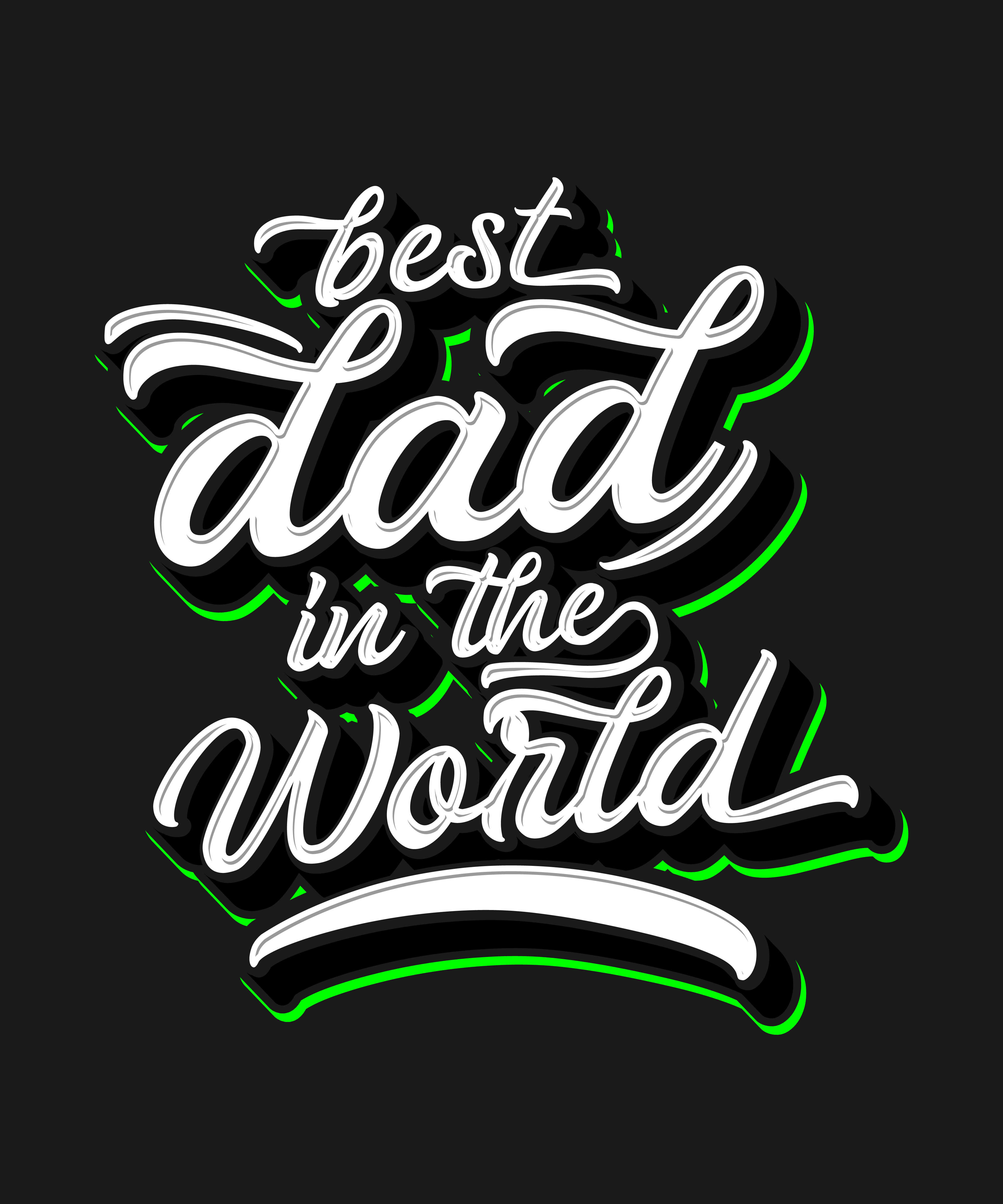 Best Dad in the World in Illustration and Graphics Inspiration by Vishnu Grover
