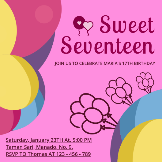 Birthday Invitation in Invitation Card Design Inspiration by Pierre Roringpandey