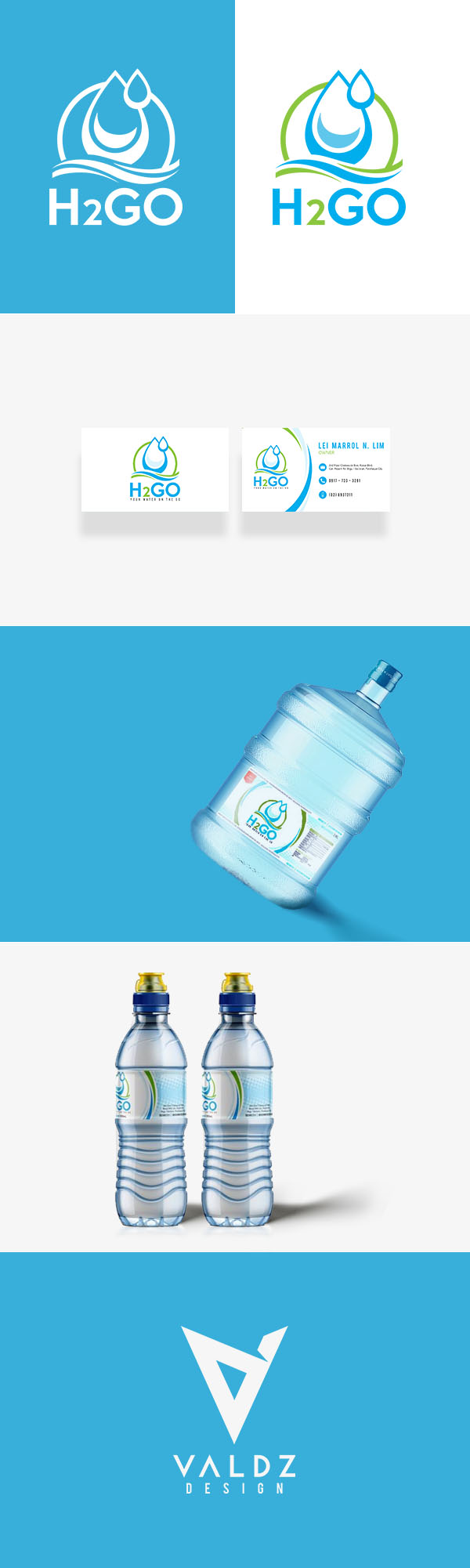 H2Go Water Refilling by Valdz H2Go Water Refilling in Logo & Brand Identity Inspiration by Valdz