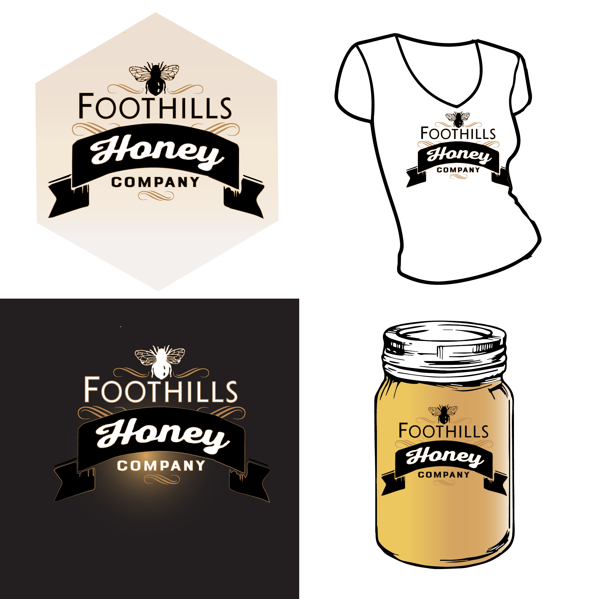 Honey products identity pack in Logo Design Inspiration by L