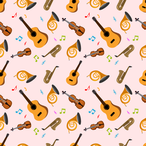 Music Equipment Pattern in Digital Art Inspiration by Bayu Agung Mahendra