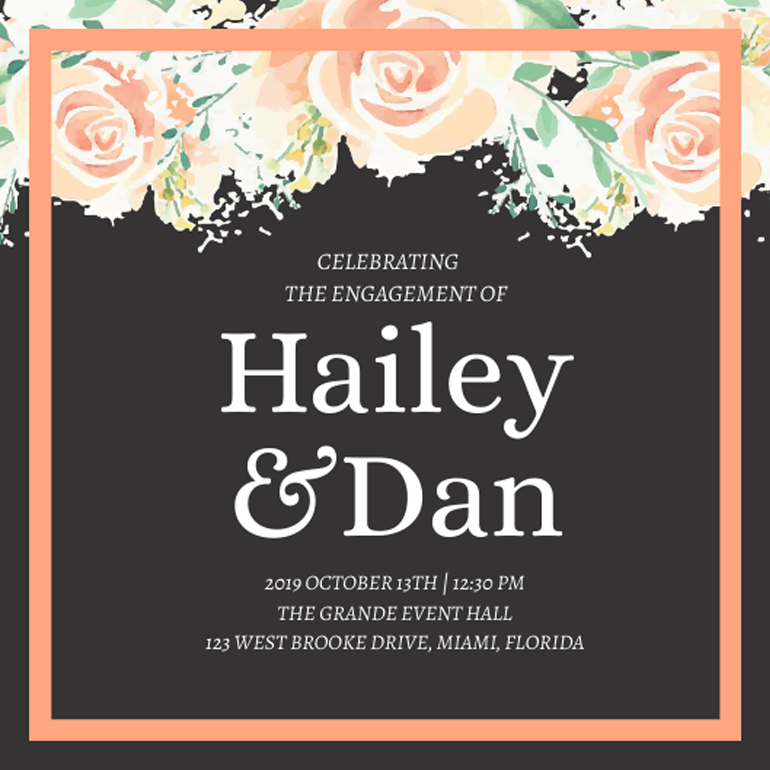 Engagement Invitation in Invitation Card Design Inspiration by Iulia Poltean
