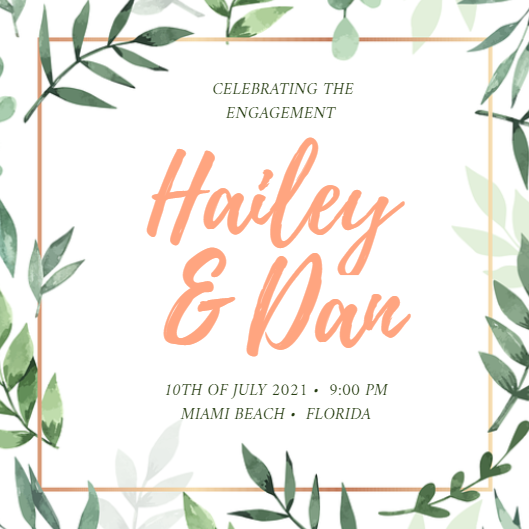 Engagement Invitation in Invitation Card Design Inspiration by Iulia Poltean