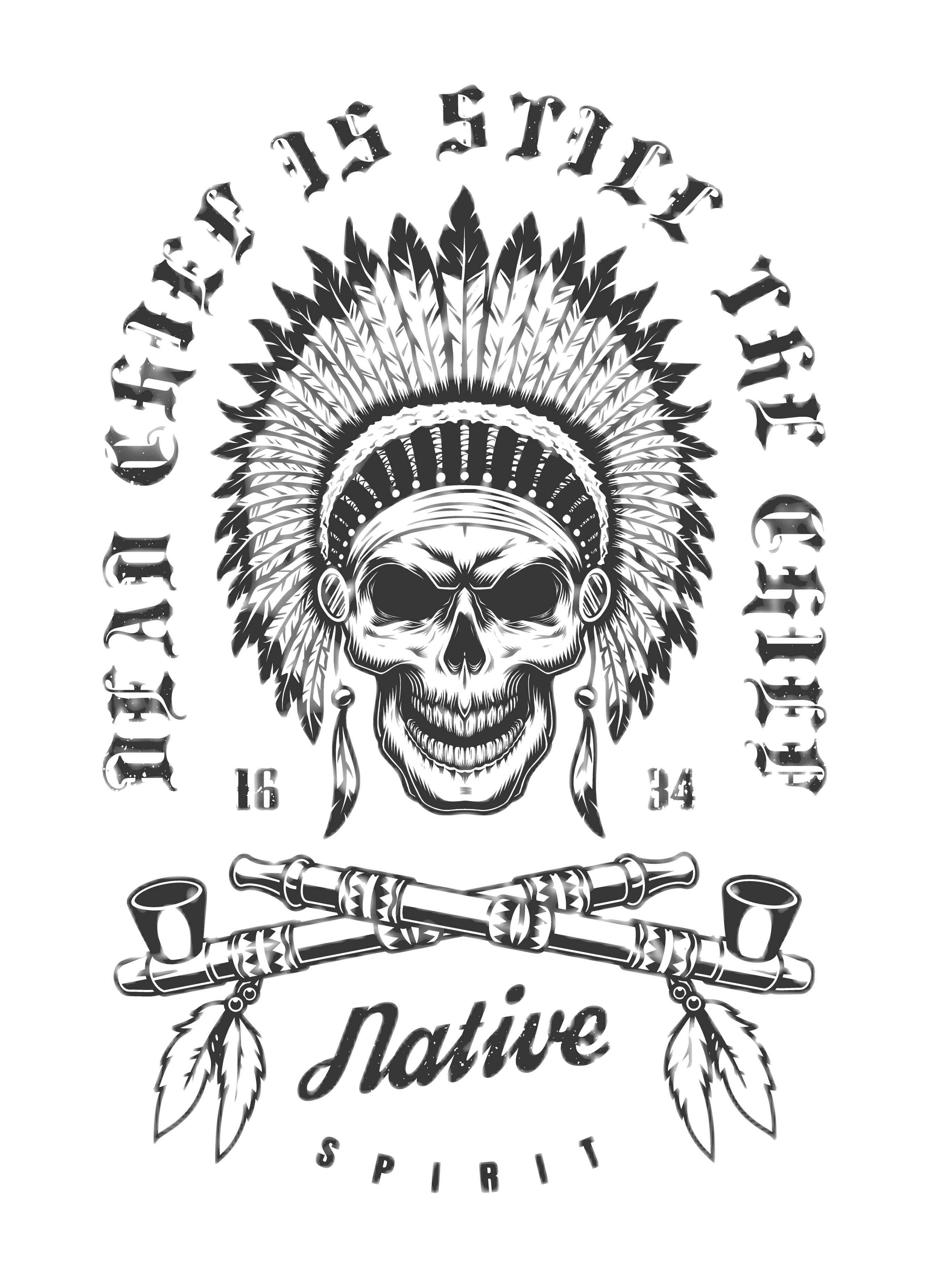 Spirit skull by Sharadjaiswal471 Spirit skull in T-Shirt Design Inspiration by Sharadjaiswal471