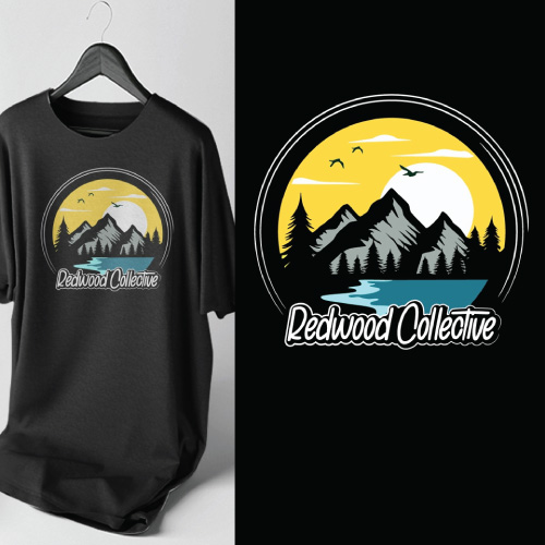 Mountain T-Shirt Design in T-Shirt Design Inspiration by Mehnur