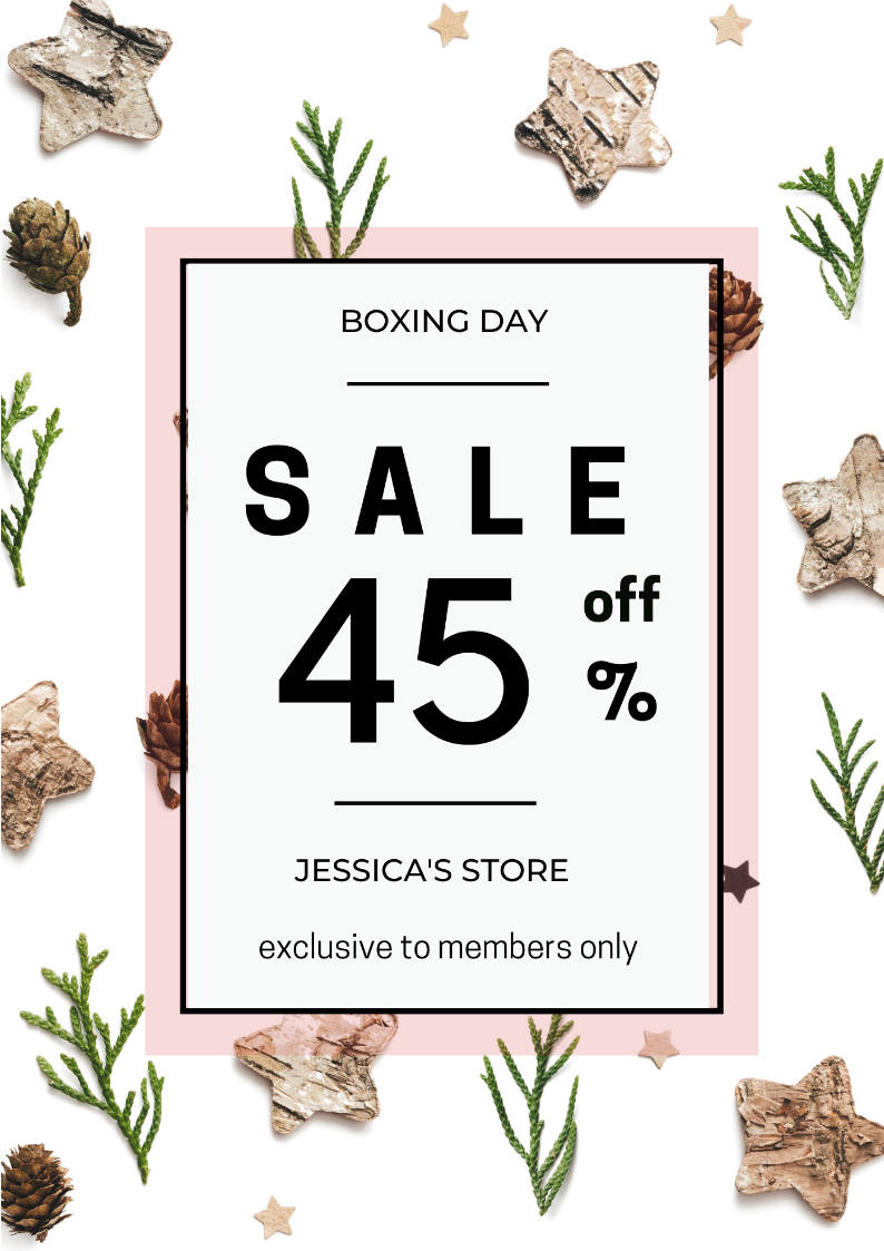 Let's Get Salesy Boxing Day Store Sale by Ayn Fritzi Pachoco Let's Get Salesy Boxing Day Store Sale in Facebook Post Design Inspiration by Ayn Fritzi Pachoco