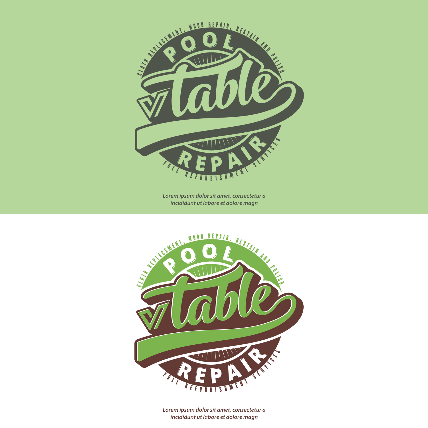 Logo Pool Table Repair Service by Classgraphics Logo Pool Table Repair Service in Logo & Brand Identity Inspiration by Classgraphics