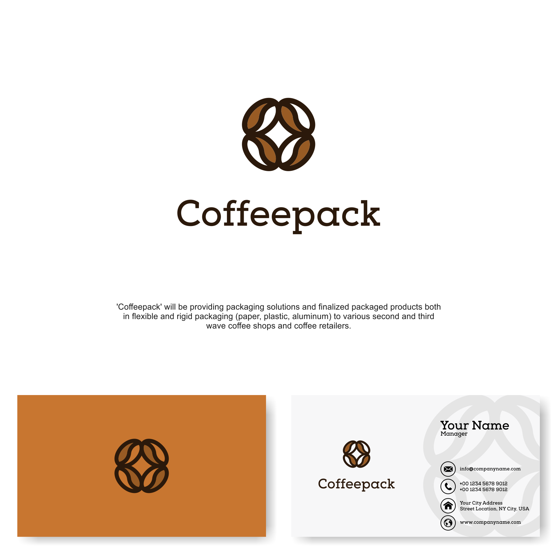 Coffe pack in Logo And Business Card Design Inspiration by Adji Wisnu