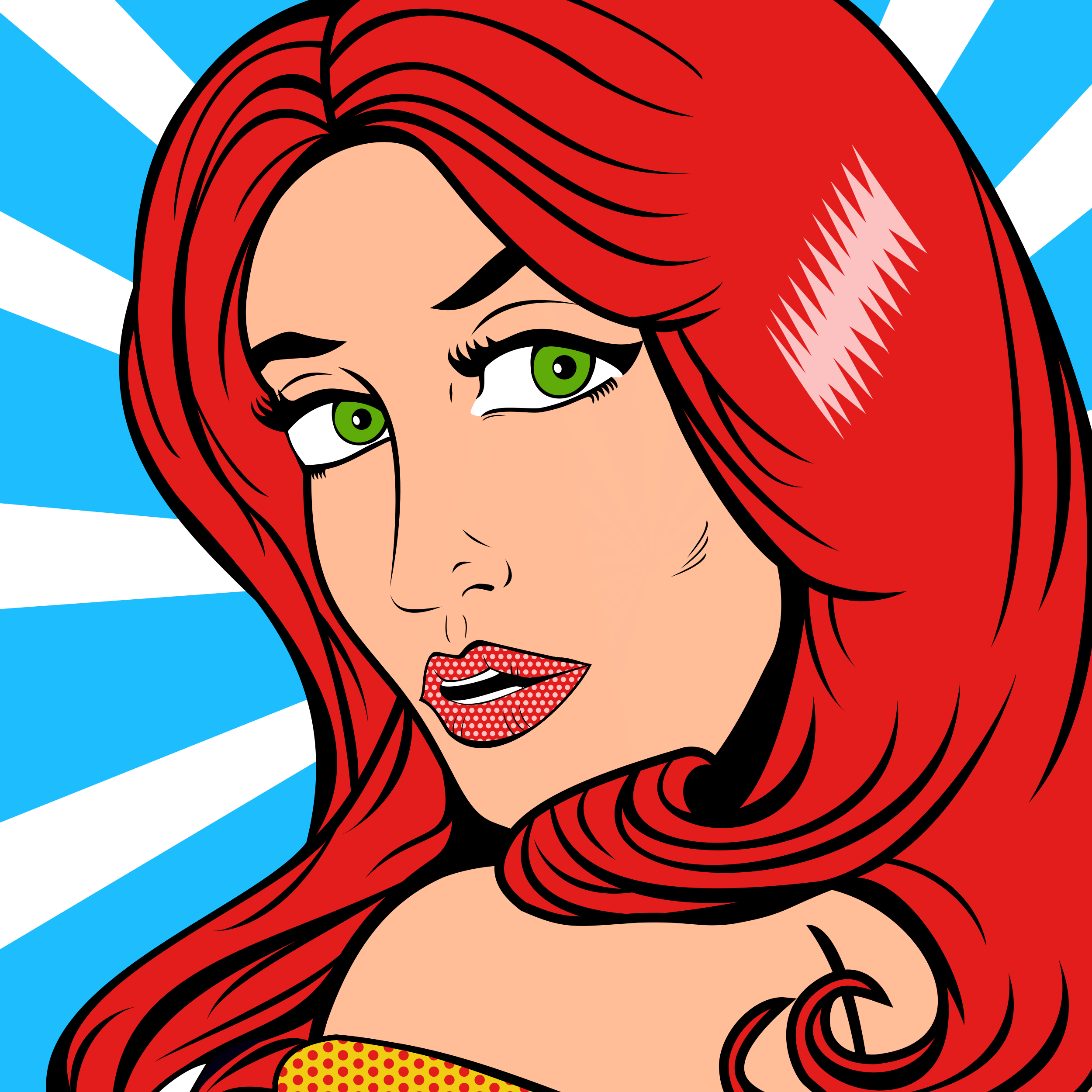 Girl With Red Hair by Lively Dodo Studios Girl With Red Hair in Poster Design Inspiration by Lively Dodo Studios