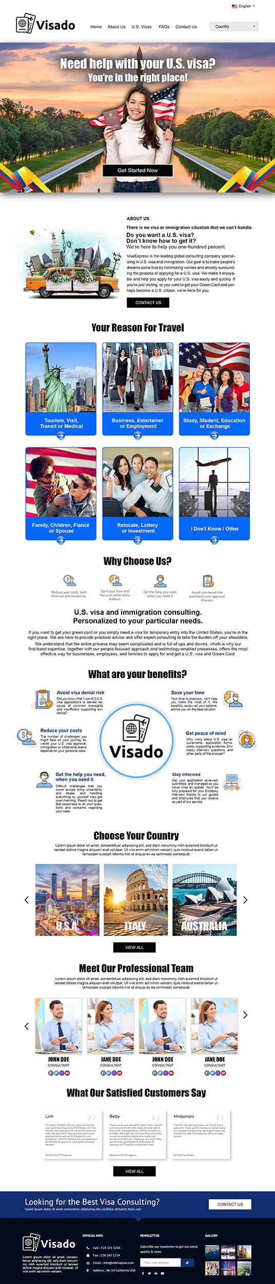 USA Travel Visa by Napoleon Acampado USA Travel Visa in Website Design Inspiration by Napoleon Acampado