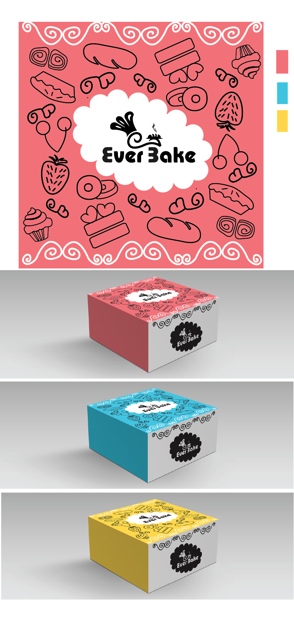 Cake Box Packaging Design