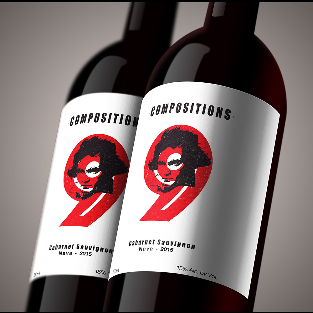 beethoven winebottle by Borisbekaert beethoven winebottle in Label Design Inspiration by Borisbekaert