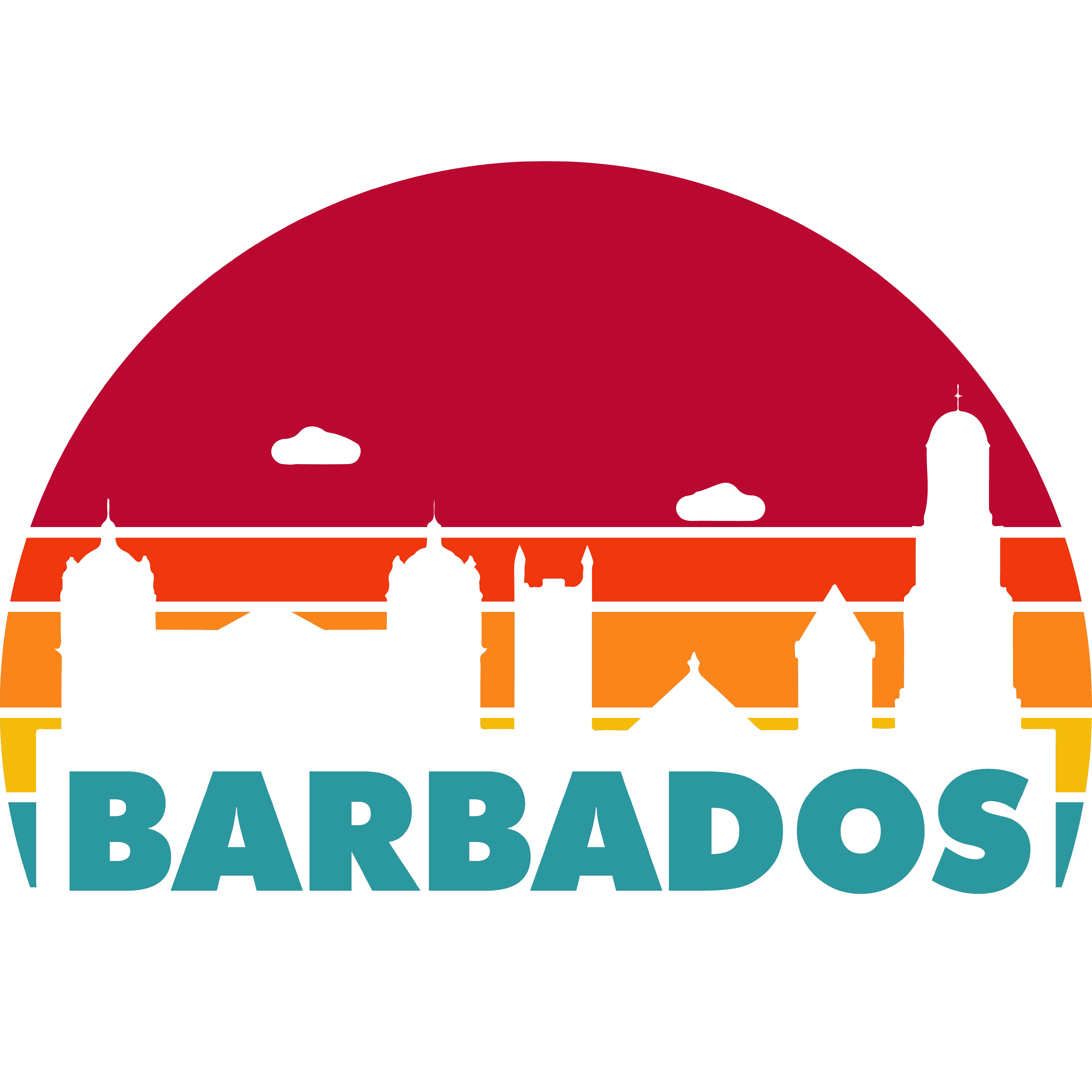 Barbados Sunset With Parliamentary Silhouette in Illustration and Graphics Inspiration by Richard Roach