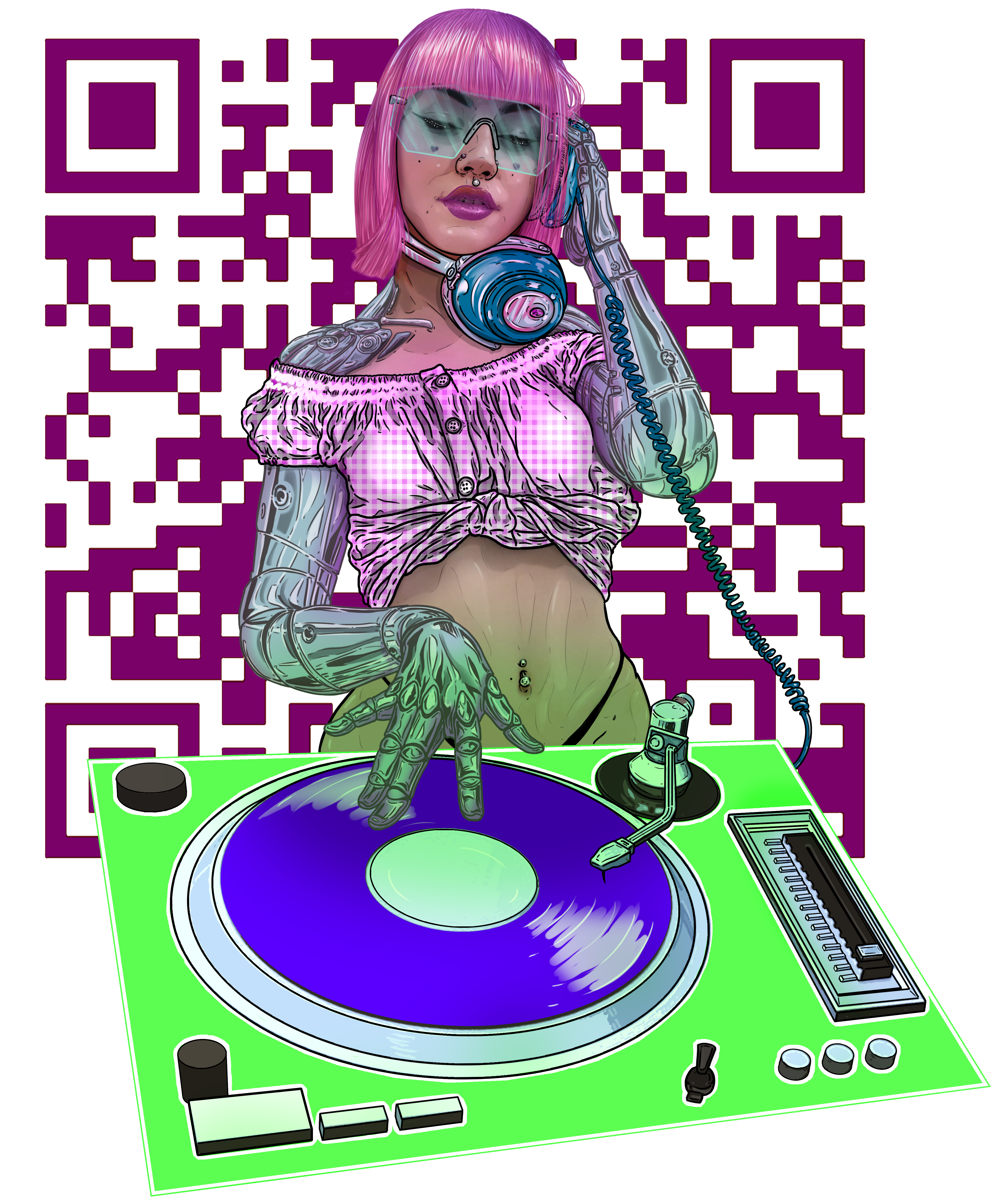 RoboDJ in Illustration and Graphics Inspiration by Kane Gallagher