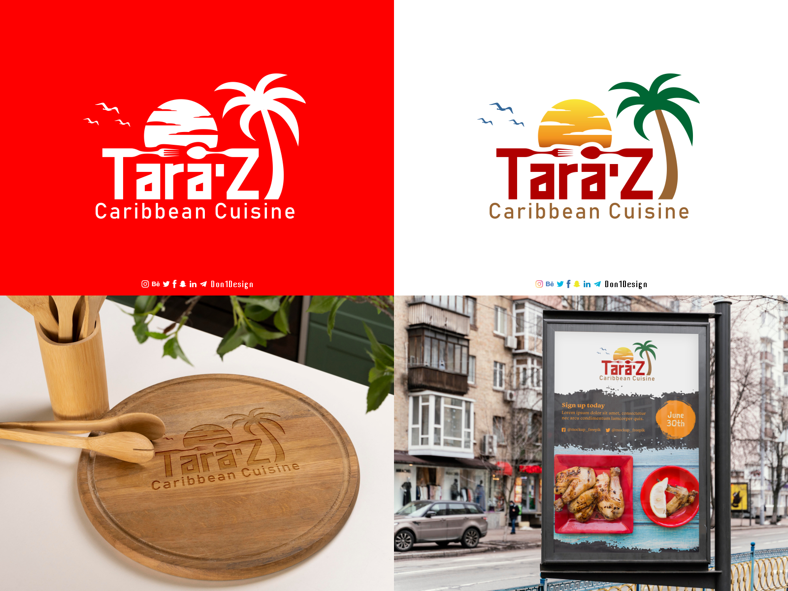 Tara'z Caribbean Cuisine by Pascal M B Tara'z Caribbean Cuisine in Logo Design Inspiration by Pascal M B