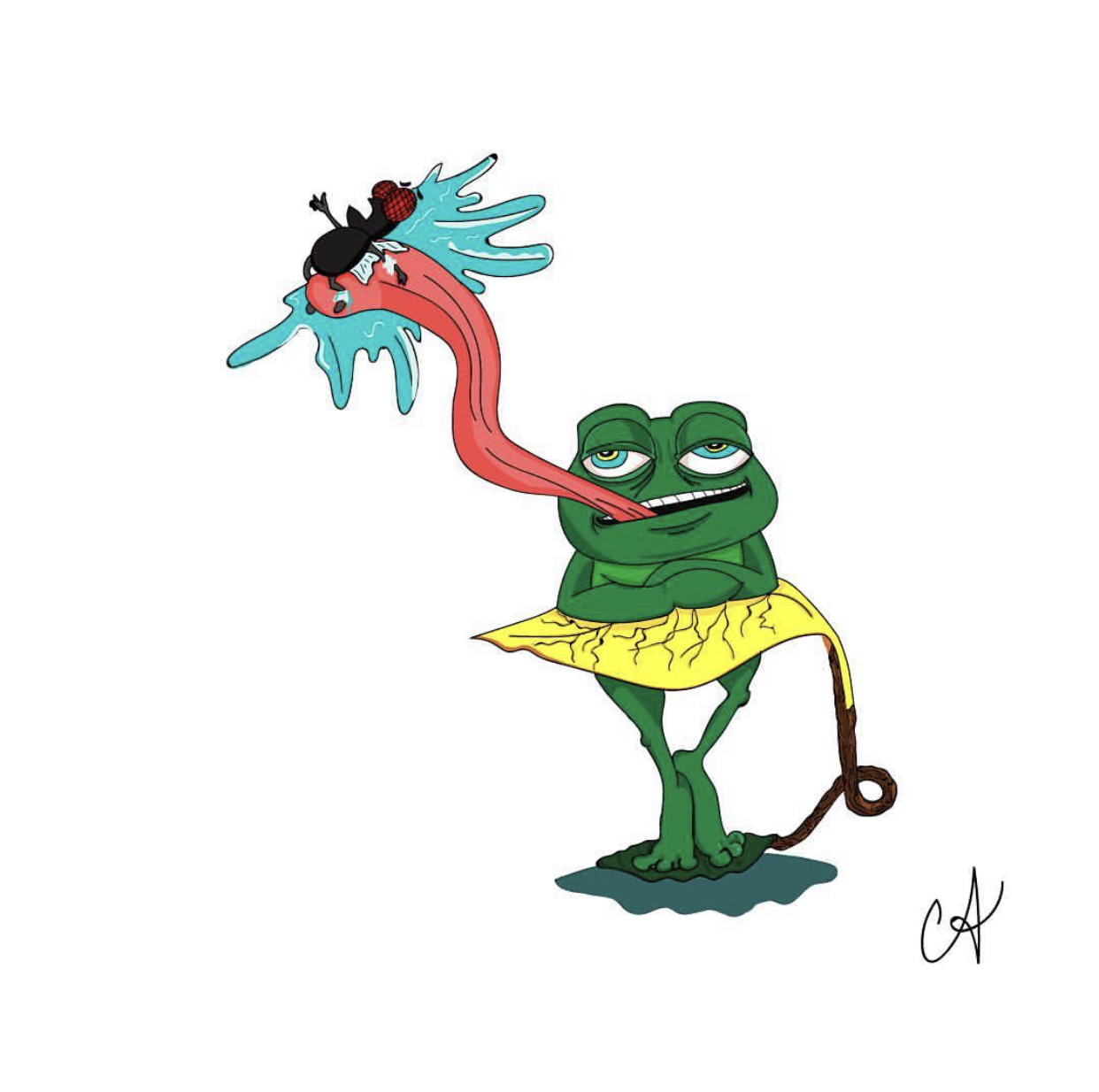 Frog n Fly by Carlo Adrianzen Frog n Fly in Illustration and Graphics Inspiration by Carlo Adrianzen