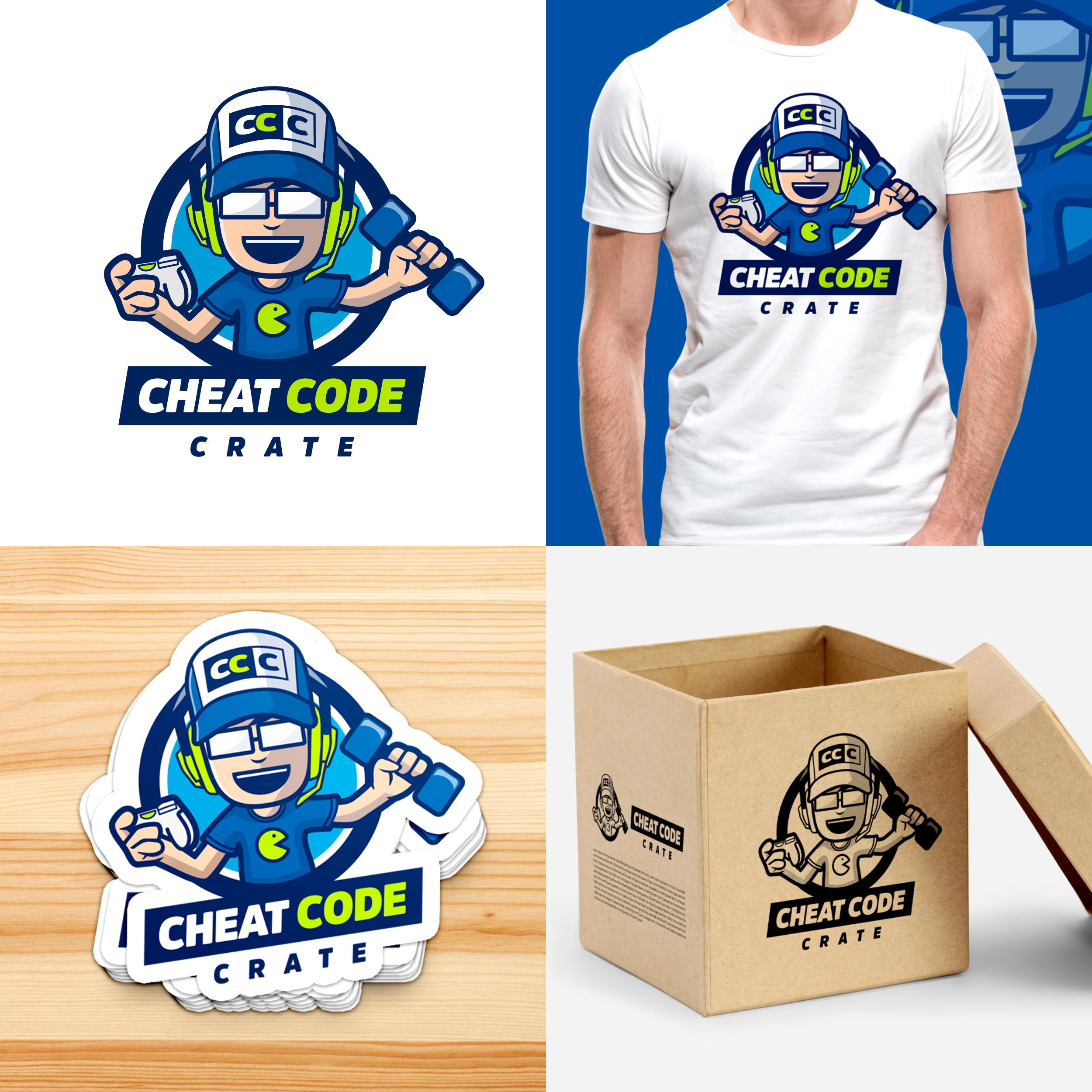 Cheat Code Crate in Logo & Social Media Pack Inspiration by Beedigital