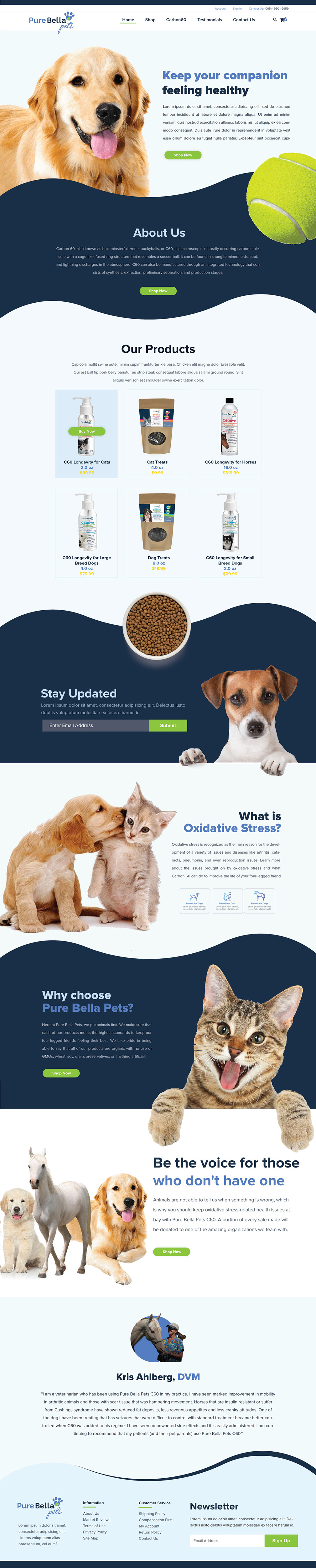PureBellaPets Website Mockup in Website Design Inspiration by Louise