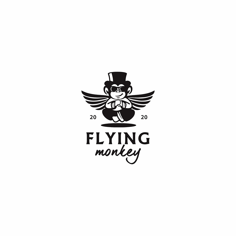 Flying monkey logo by Kristina Flying monkey logo in Logo Design Inspiration by Kristina