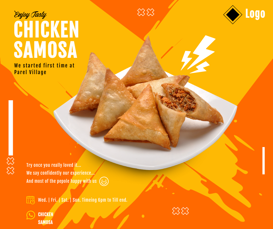 Chicken Samosa Facebook Post in Facebook Post Design Inspiration by Pronit Nag