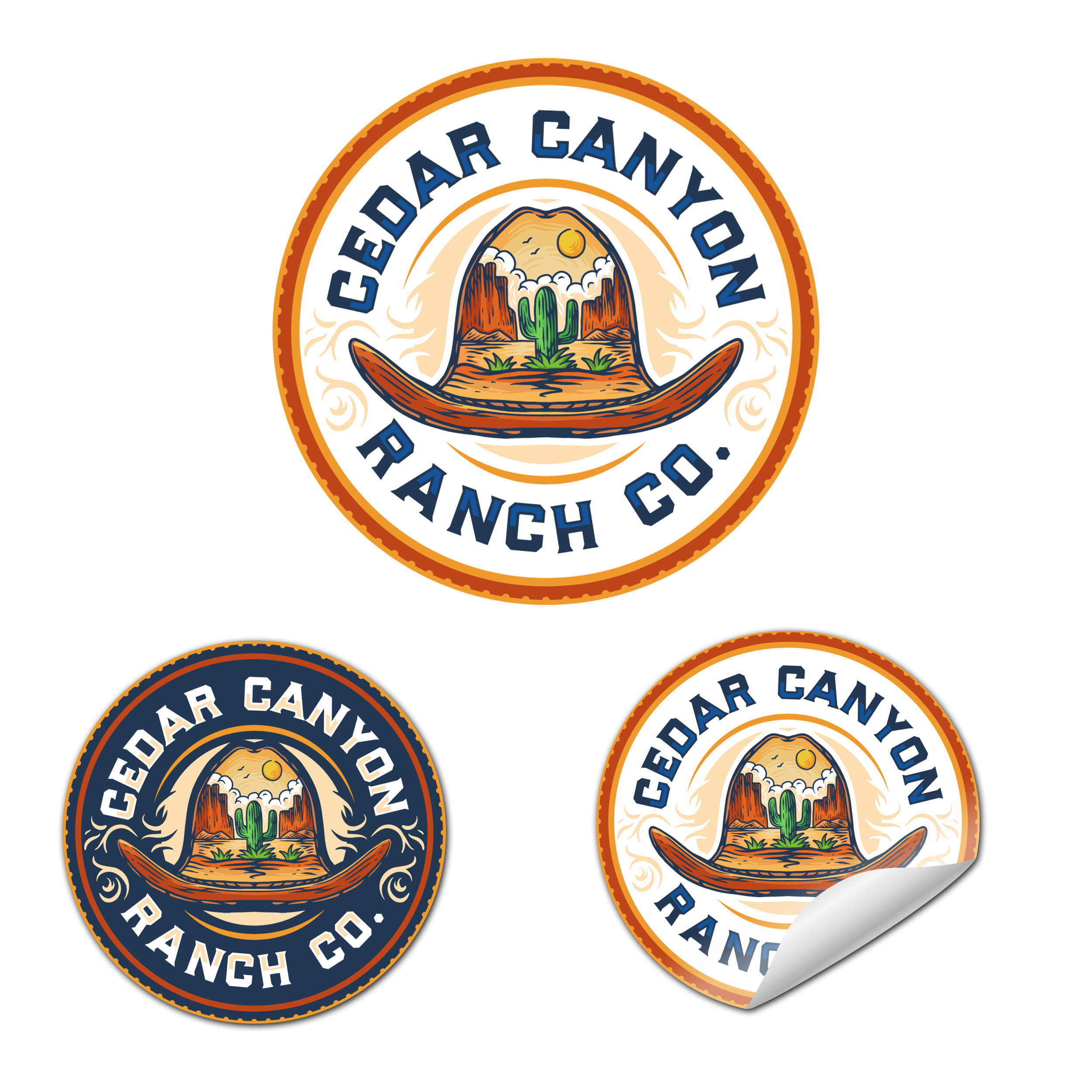 CEDAR CANYON RANCH CO. by Azure CEDAR CANYON RANCH CO. in Sticker Design Inspiration by Azure