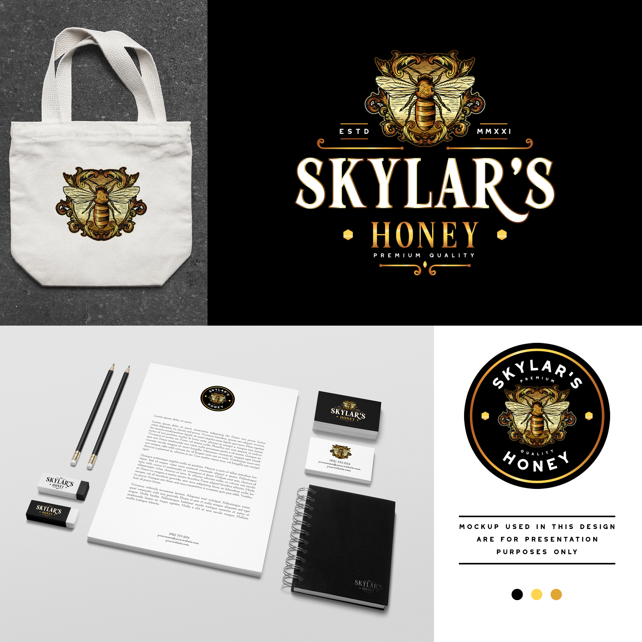 SKYLAR'S HONEY in Logo & Brand Identity Inspiration by Azure