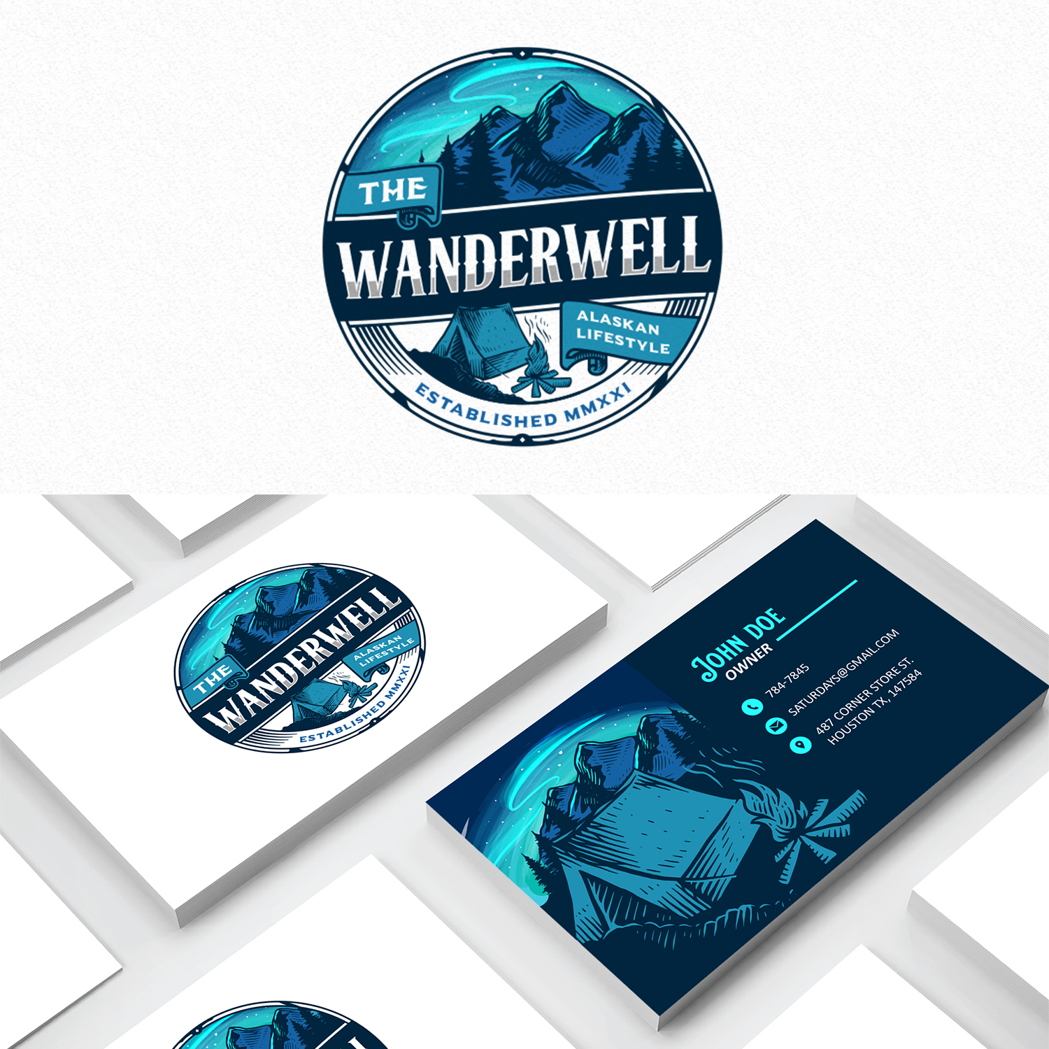 THE WANDERWELL by Azure THE WANDERWELL in Logo And Business Card Design Inspiration by Azure