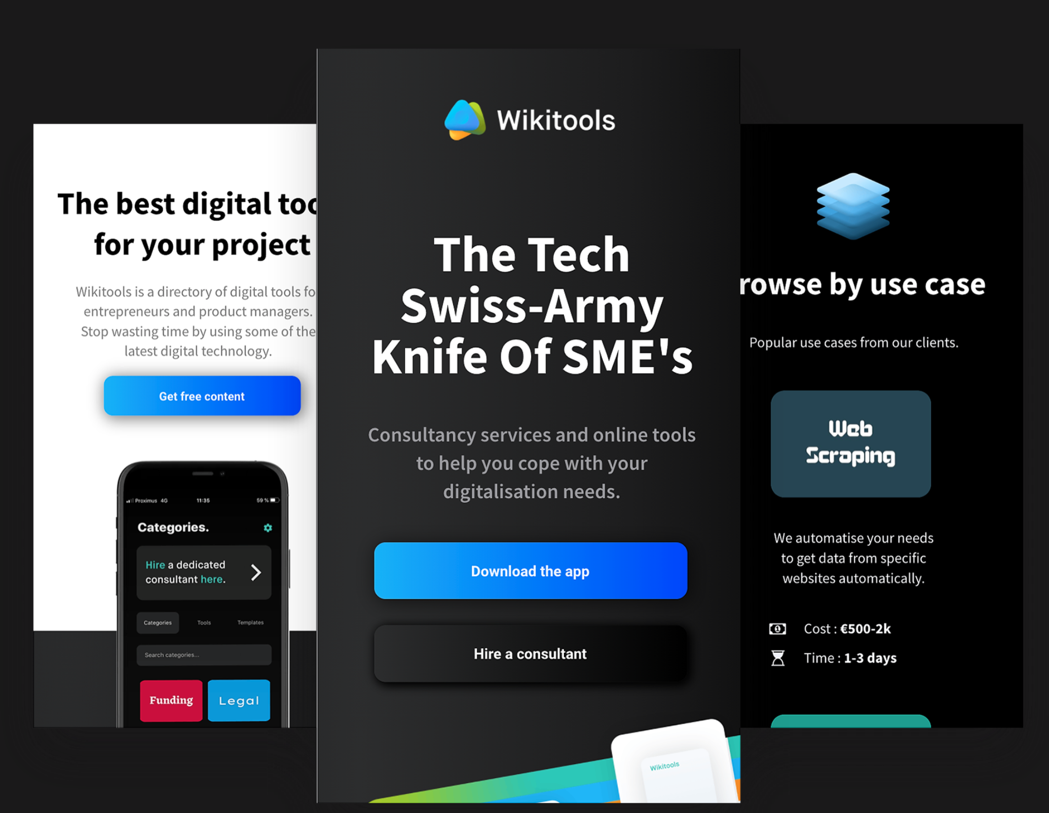 Wikitools: Landing Page by Wequity Wikitools: Landing Page in Landing page design Inspiration by Wequity