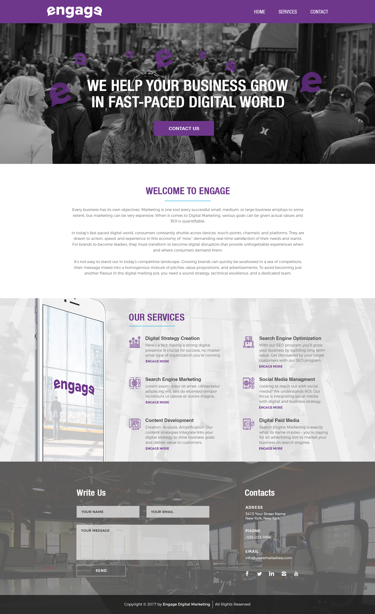 Engage by Sam_sepi0l Engage in Website Design Inspiration by Sam_sepi0l
