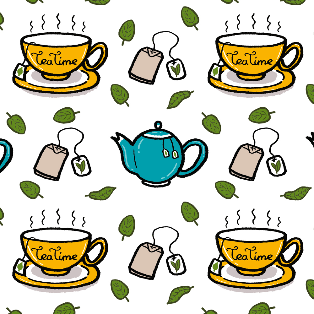 Tea Time Pattern by Patricia Oettel Tea Time Pattern in Pattern & Surface Design Inspiration by Patricia Oettel