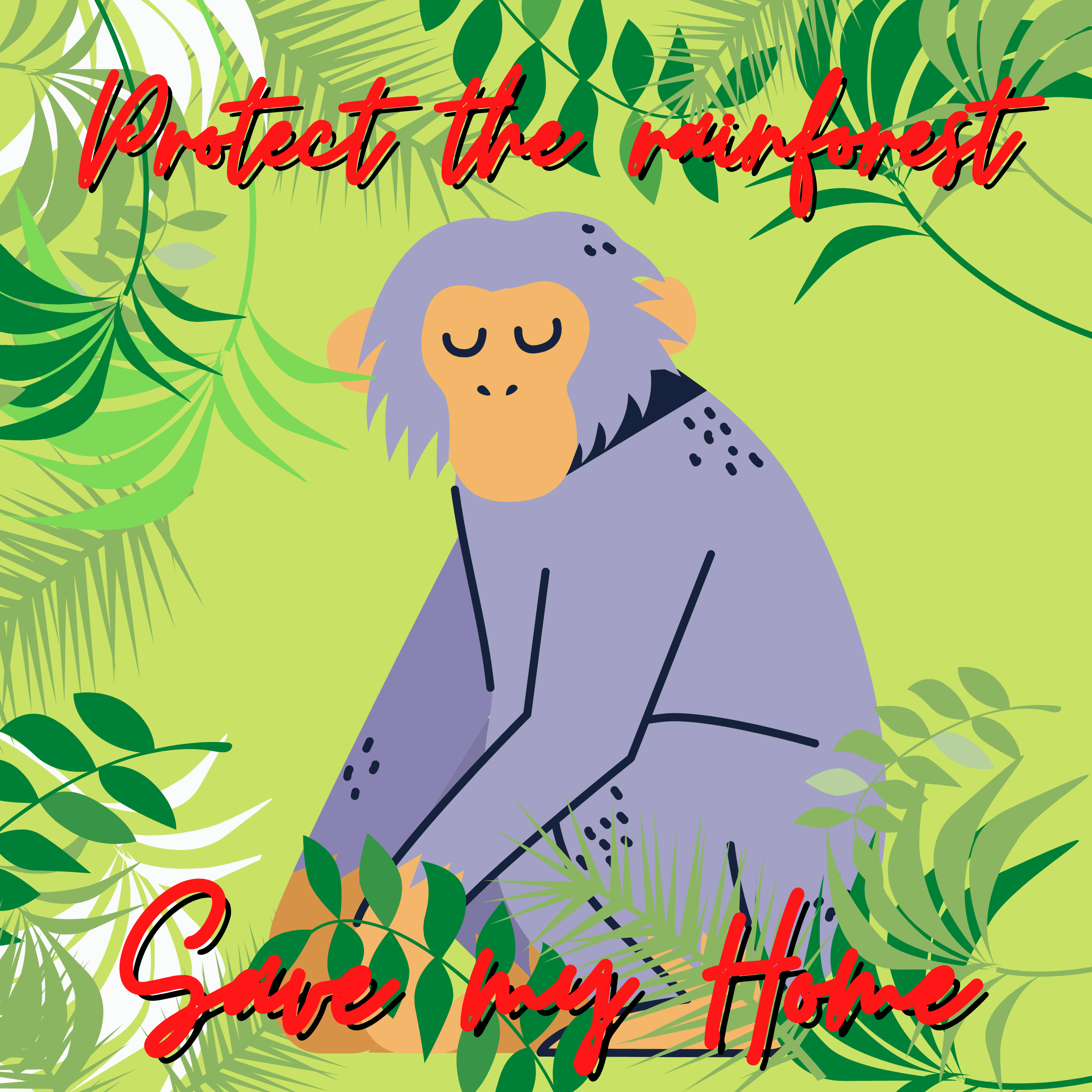 Protect the rainforest by Maricarmen Herrejon Protect the rainforest in Drawing & Sketching Inspiration by Maricarmen Herrejon