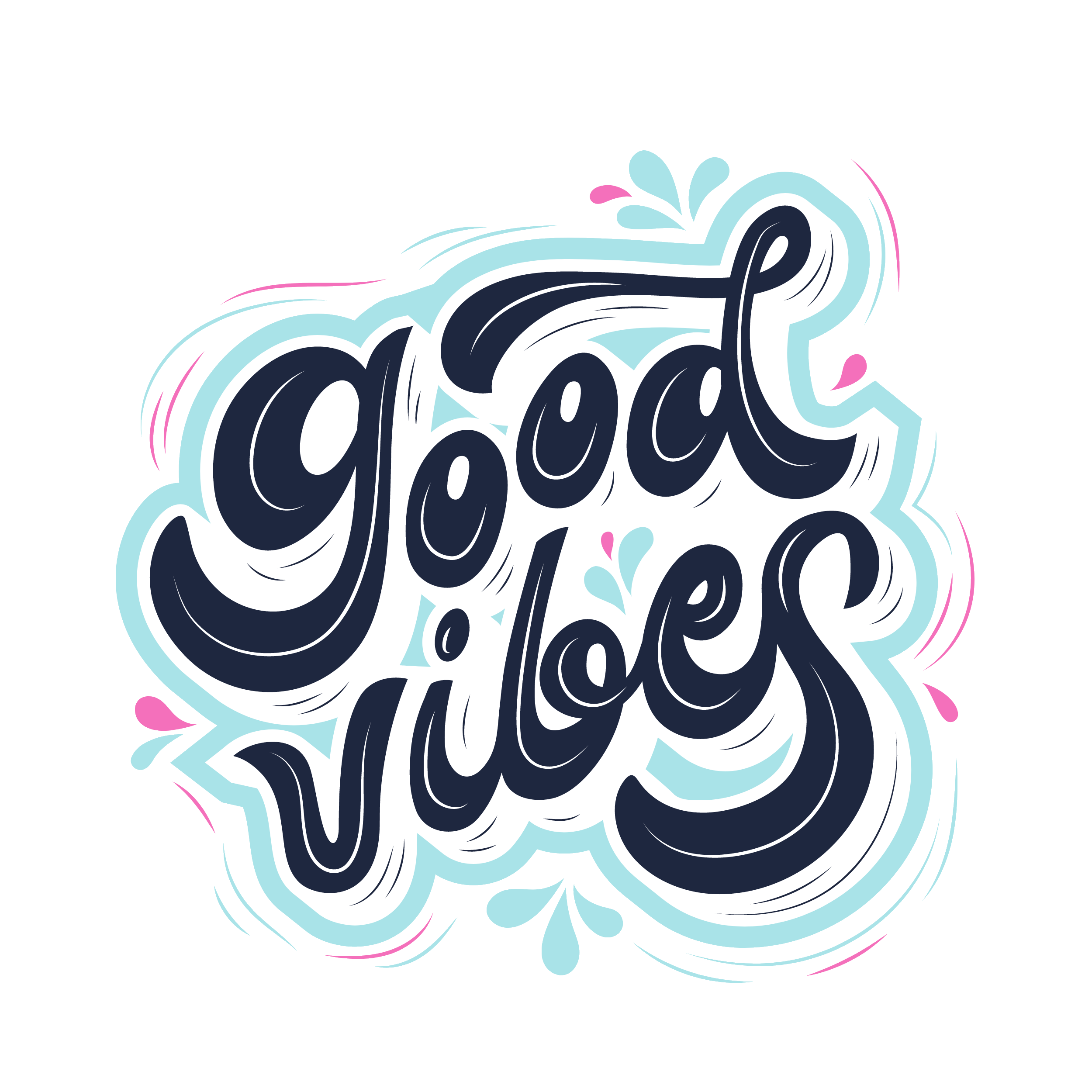 Good vibes in Lettering Art Inspiration by Maricarmen Herrejon