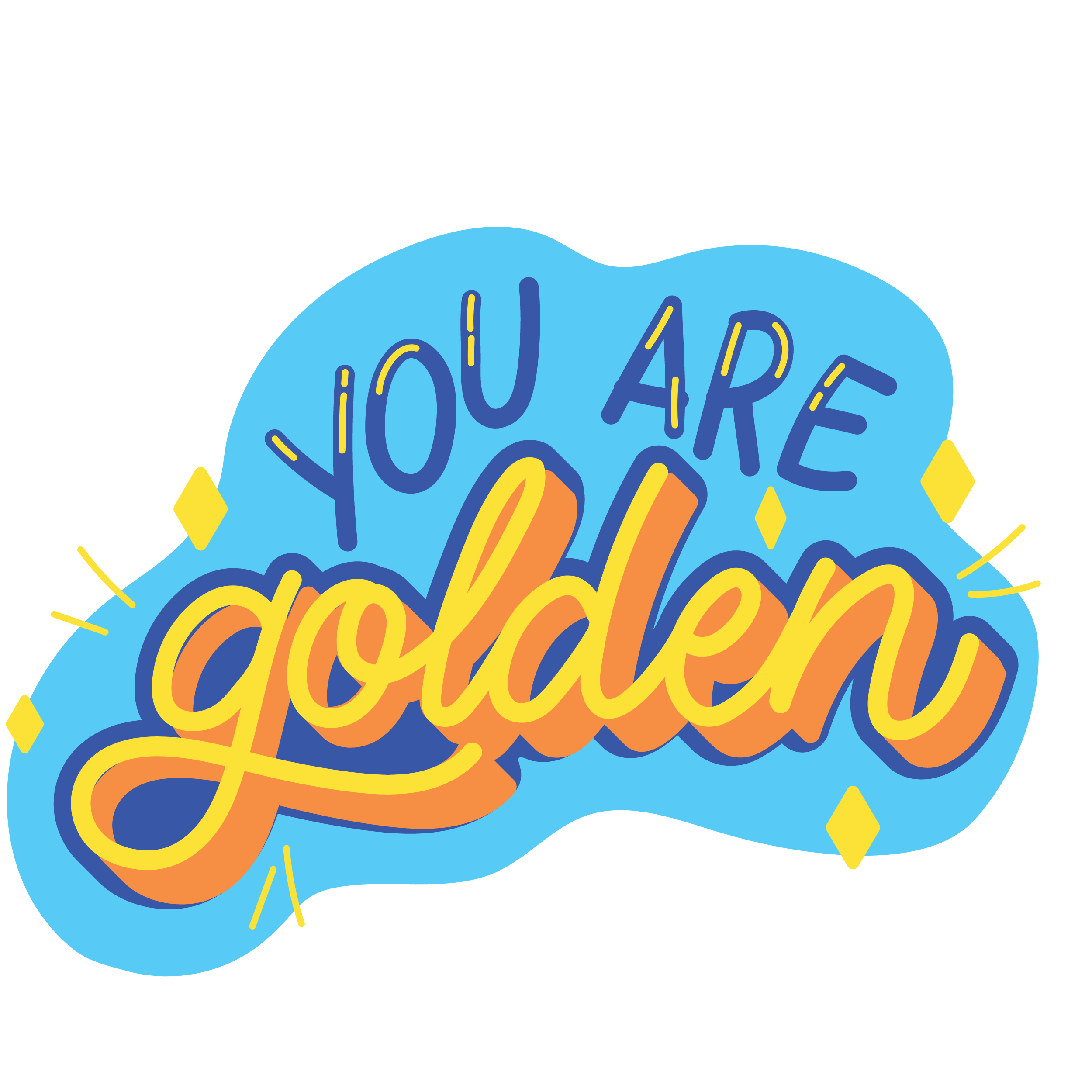 you are golden by Maricarmen Herrejon you are golden in Lettering Art Inspiration by Maricarmen Herrejon
