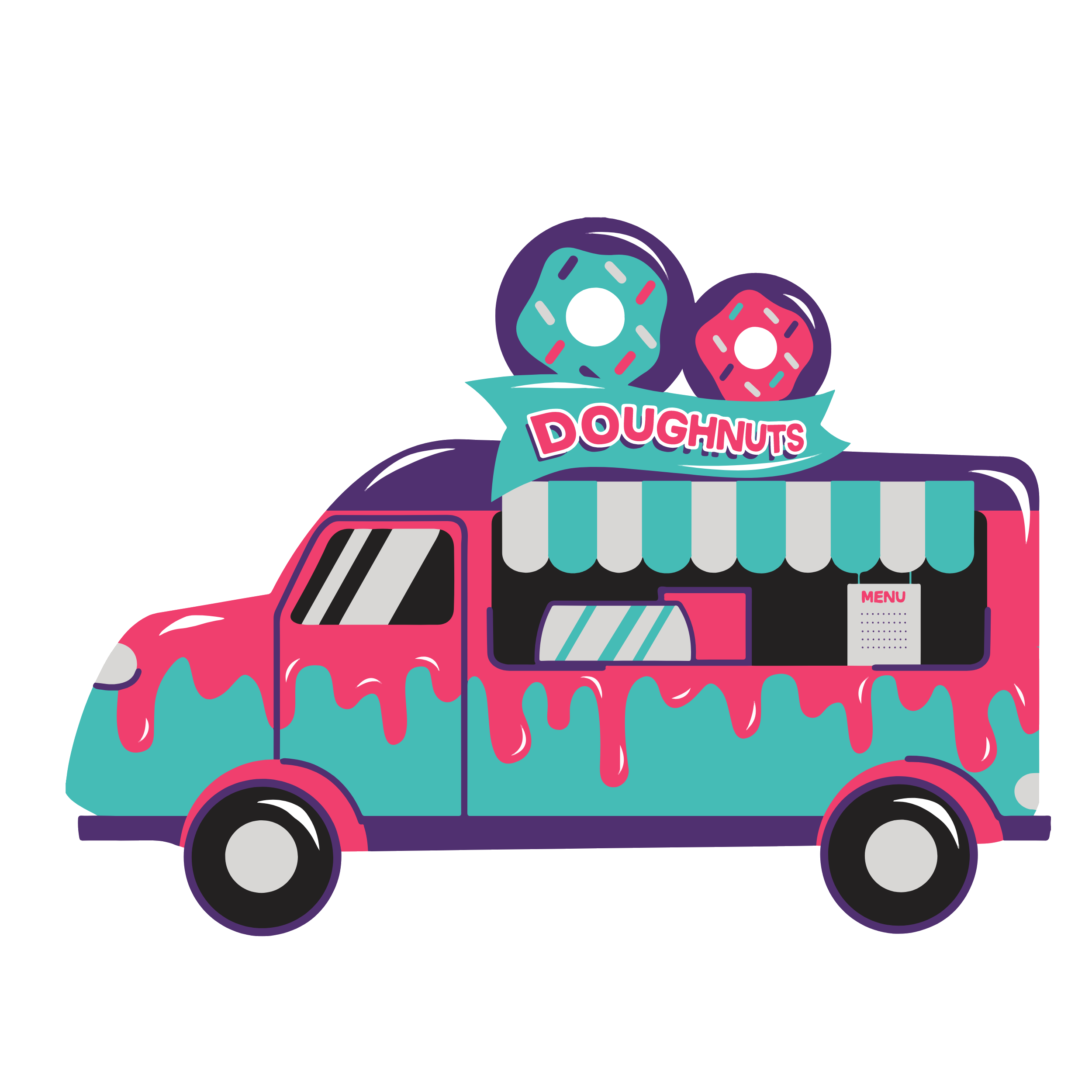 doughnuts bus by Maricarmen Herrejon doughnuts bus in Digital Painting Inspiration by Maricarmen Herrejon