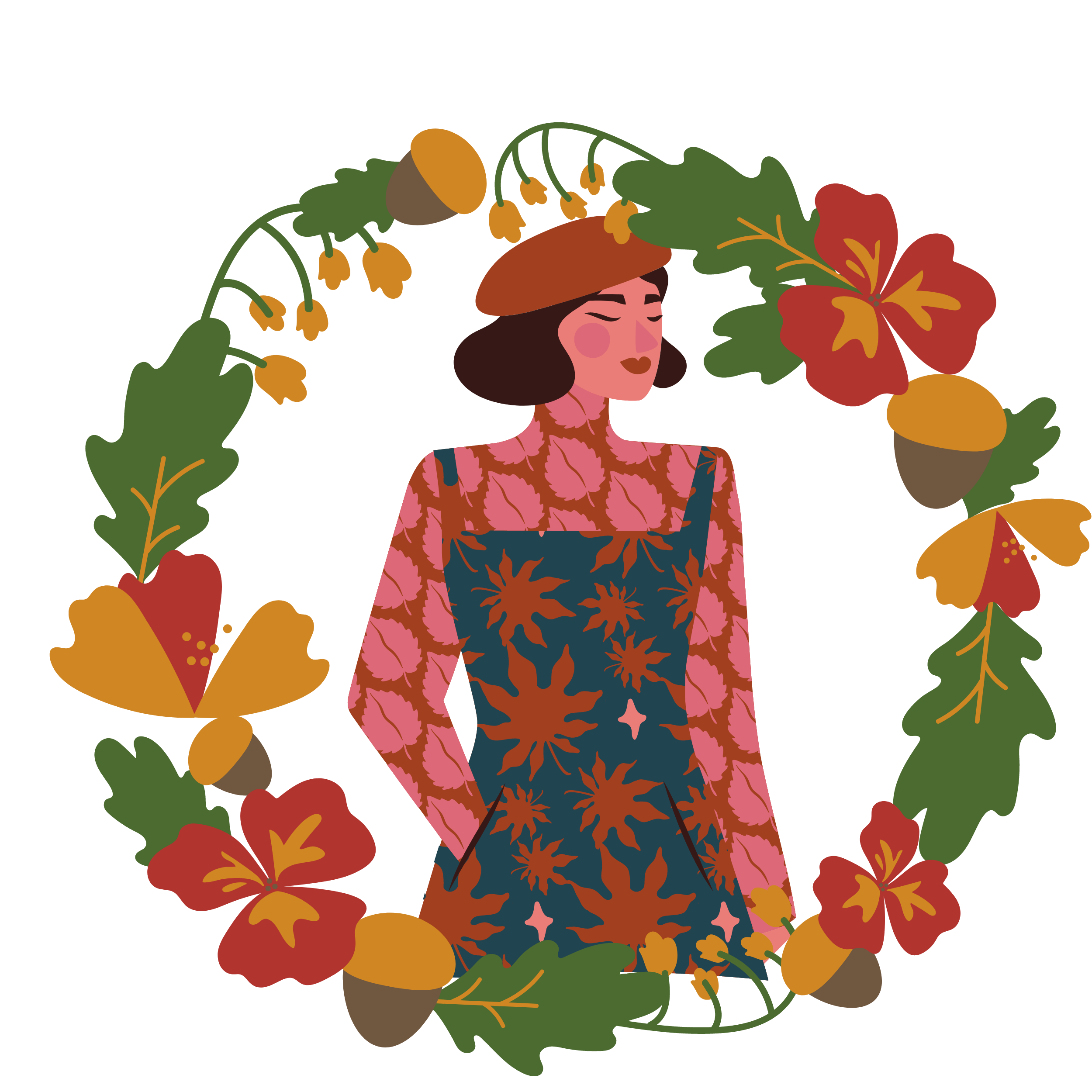 Autumn Girl by Maricarmen Herrejon Autumn Girl in Cartoon & Caricature Inspiration by Maricarmen Herrejon