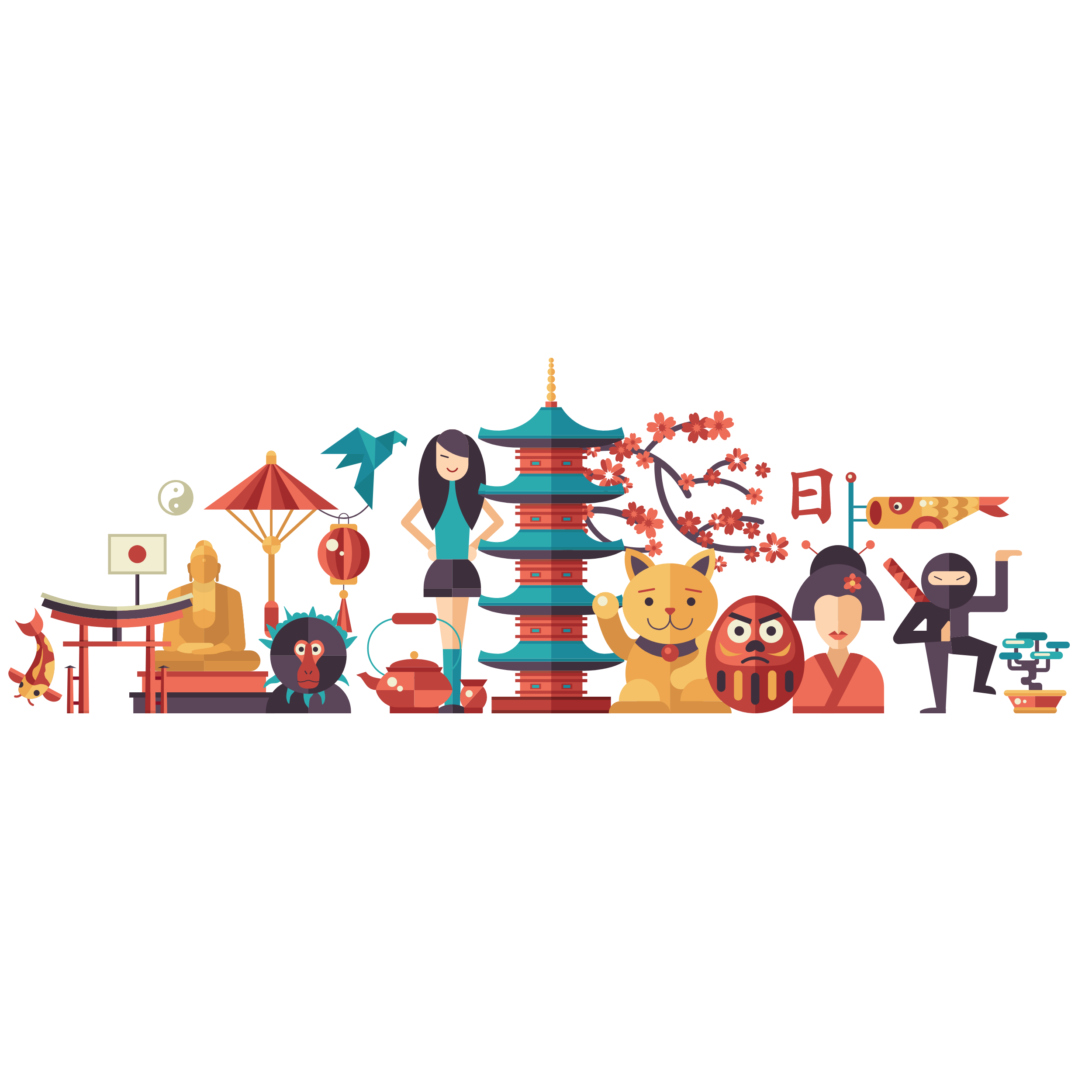 Japanese badges. by Maricarmen Herrejon Japanese badges. in Illustration and Graphics Inspiration by Maricarmen Herrejon
