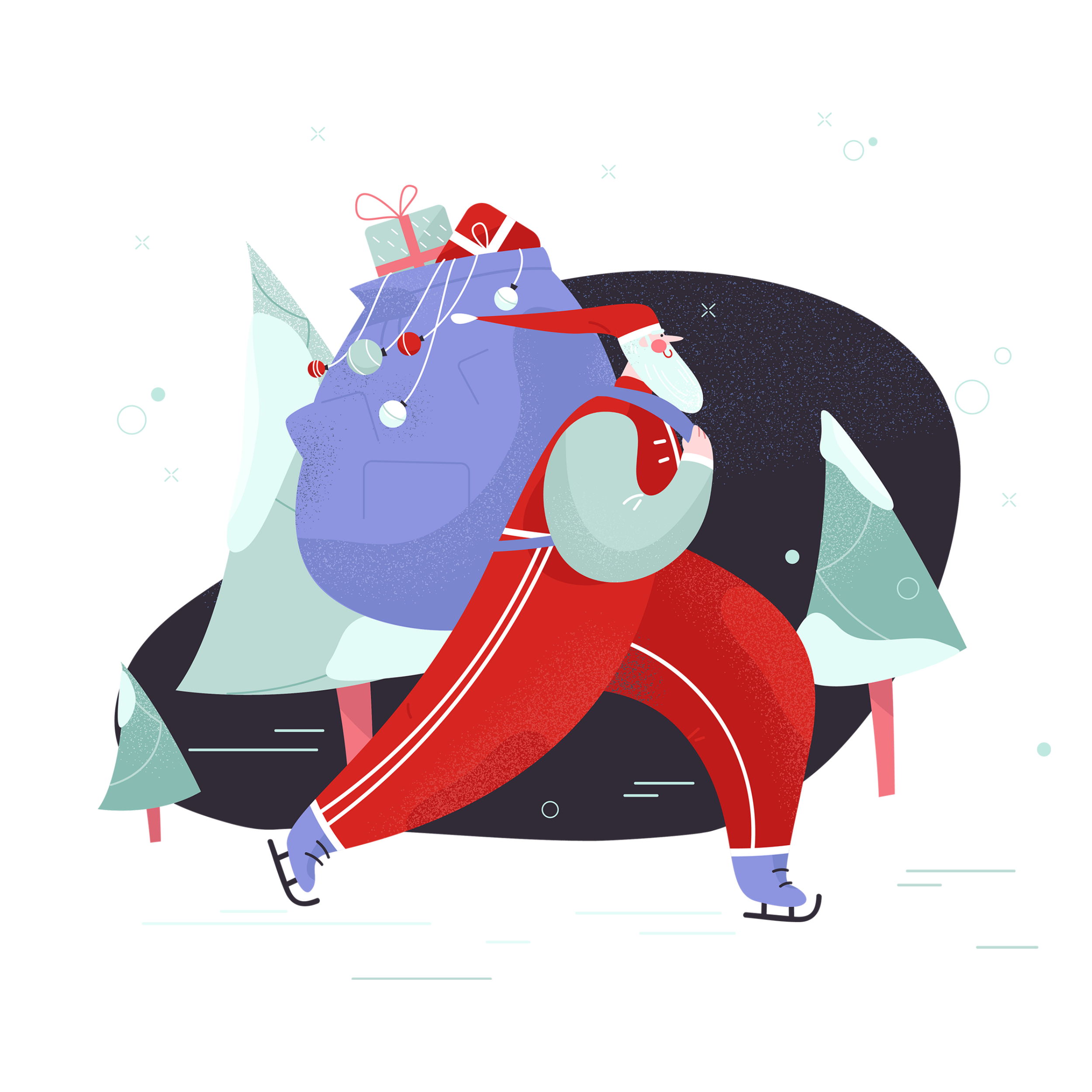 Santa is coming. by Maricarmen Herrejon Santa is coming. in Cartoon & Caricature Inspiration by Maricarmen Herrejon
