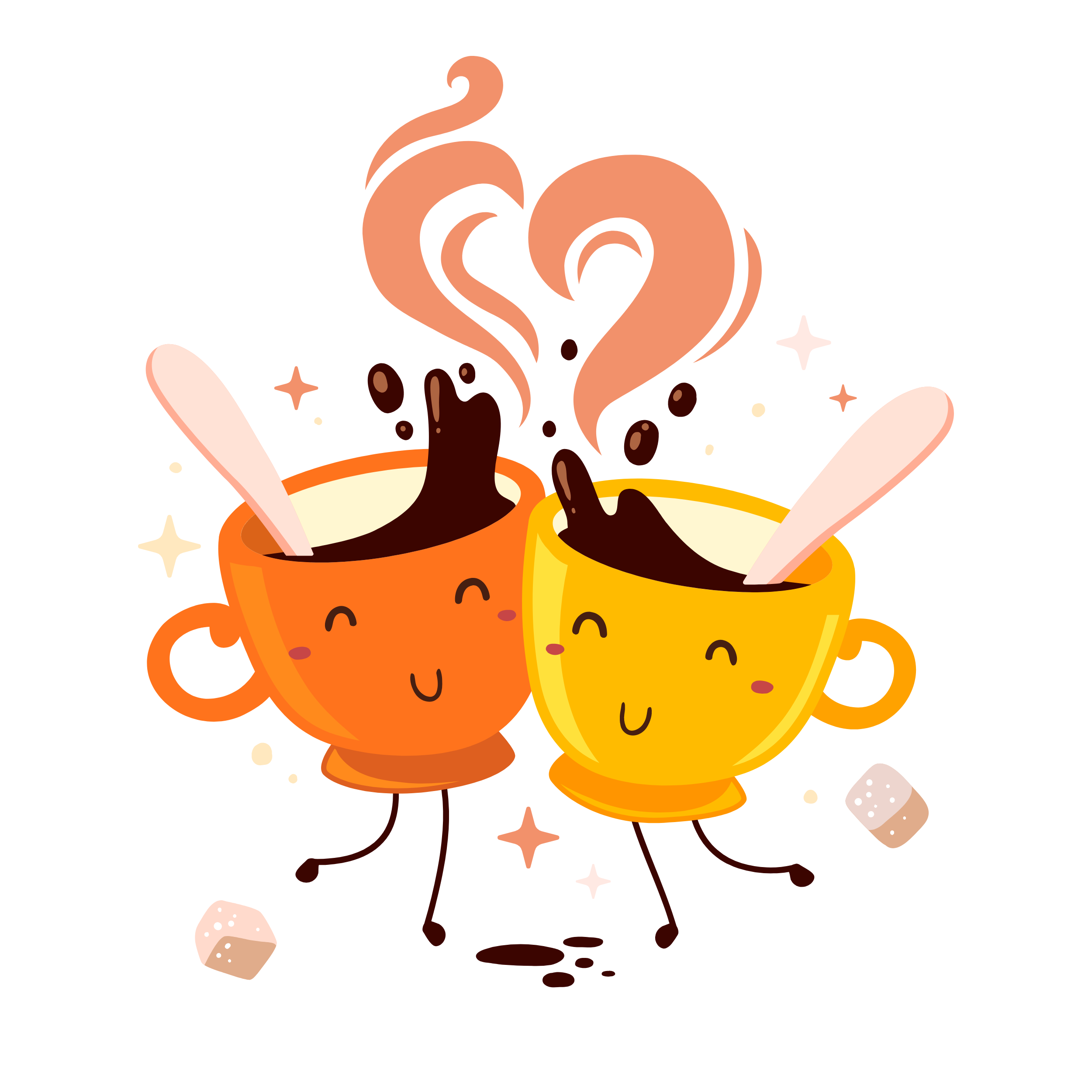 Coffee Love by Maricarmen Herrejon Coffee Love in Caricature Inspiration by Maricarmen Herrejon