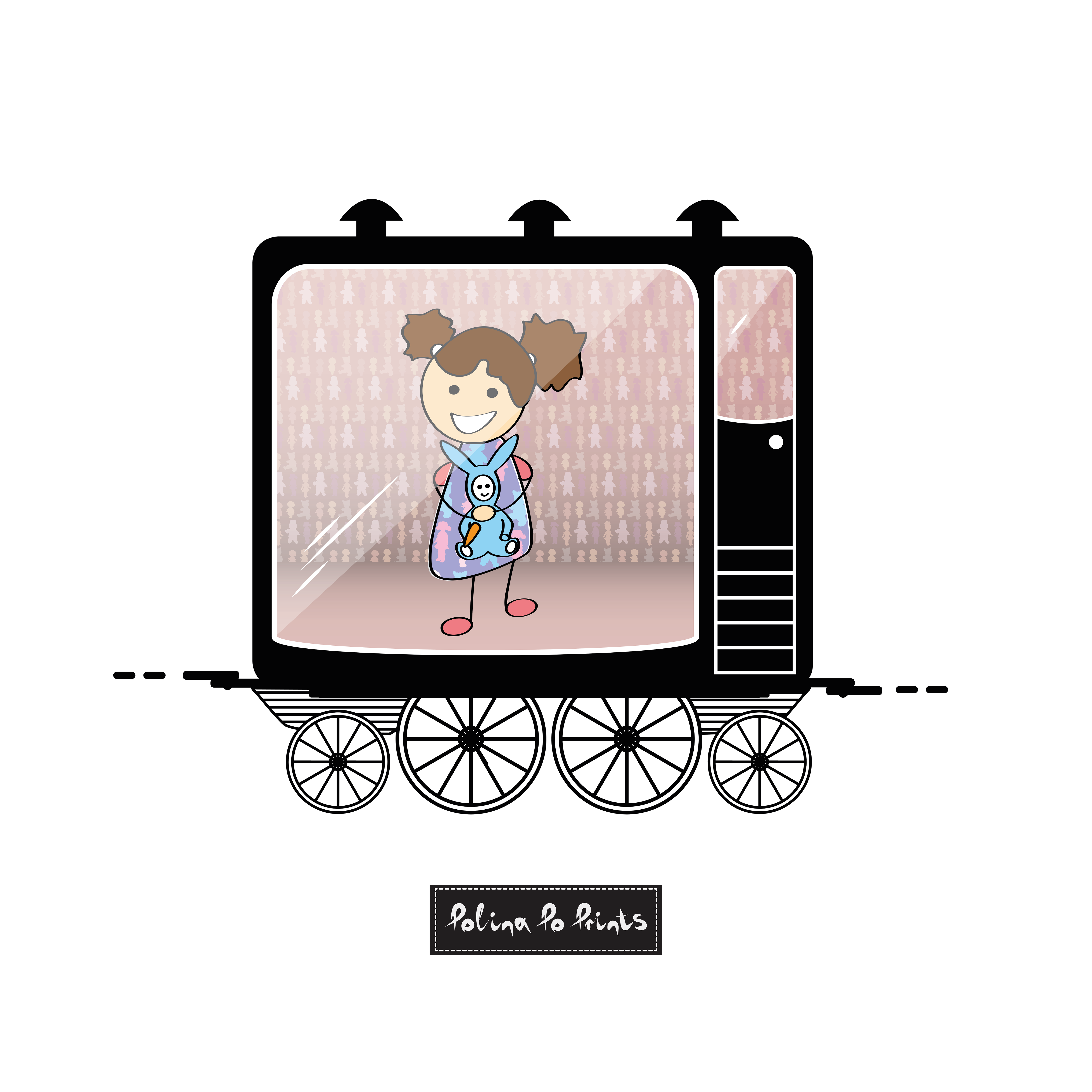Mom and kids' bundle. Girl. in Pattern & Surface Design Inspiration by Polina Kudelkina